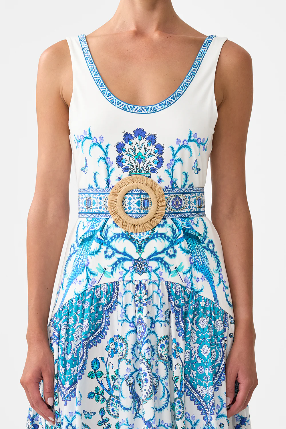 JERSEY TANK DRESS WITH CONTRAST SKIRT ISNIK LULLABY - Image 6