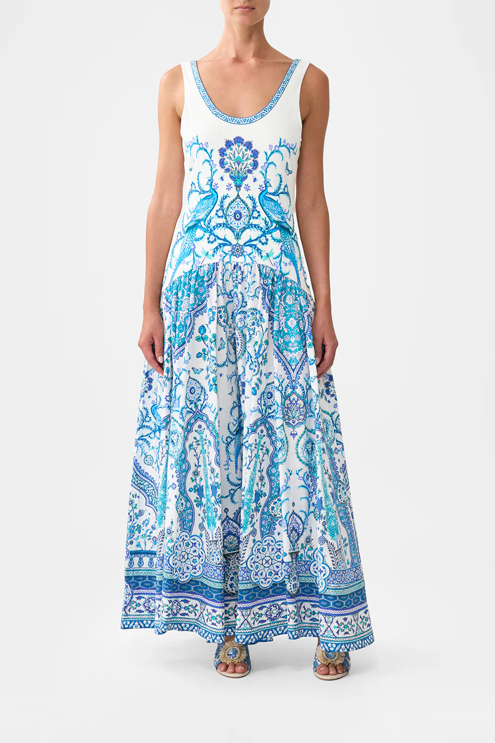 JERSEY TANK DRESS WITH CONTRAST SKIRT ISNIK LULLABY - Image 9