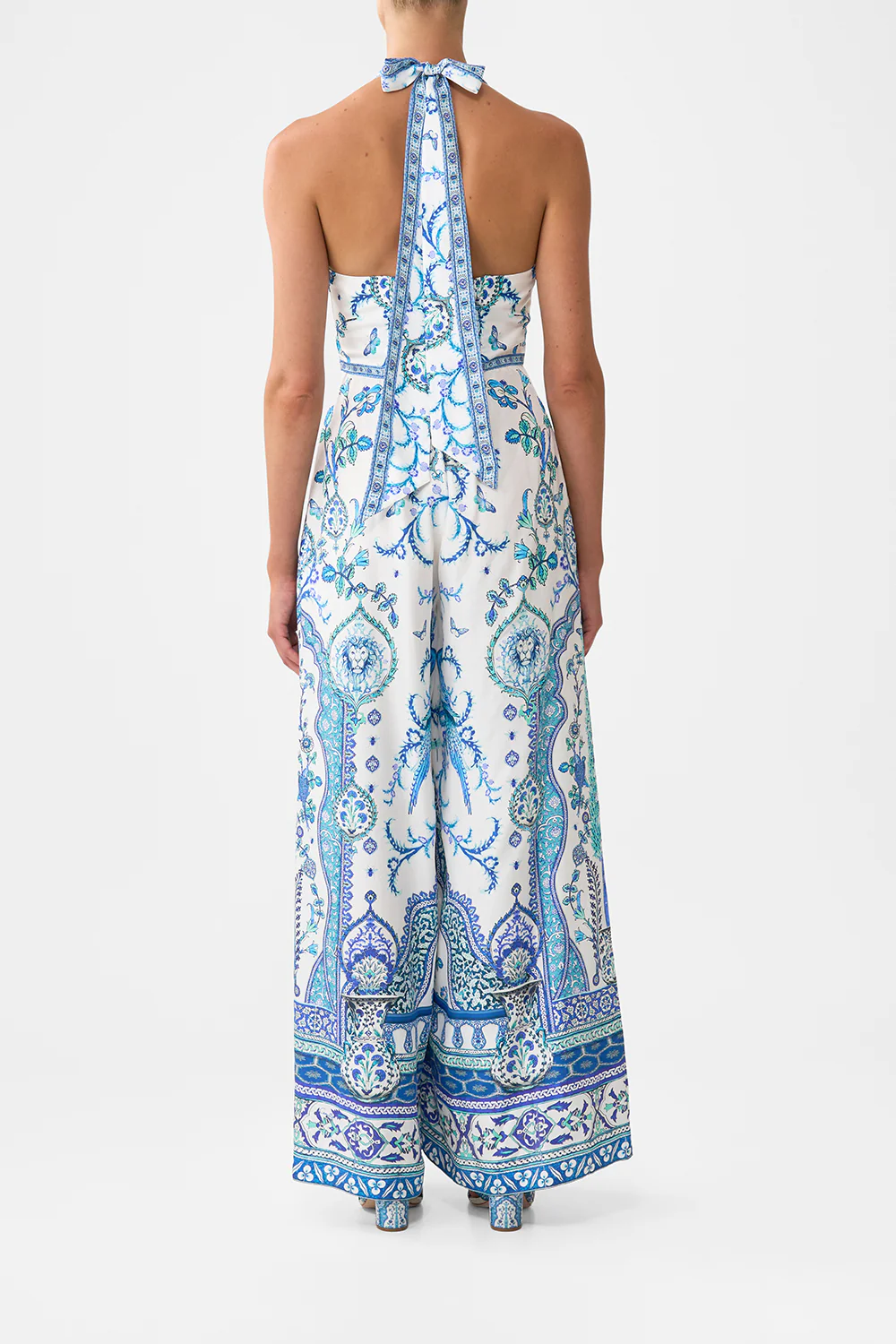 HALTERNECK JUMPSUIT WITH TIE NECK ISNIK LULLABY - Image 2