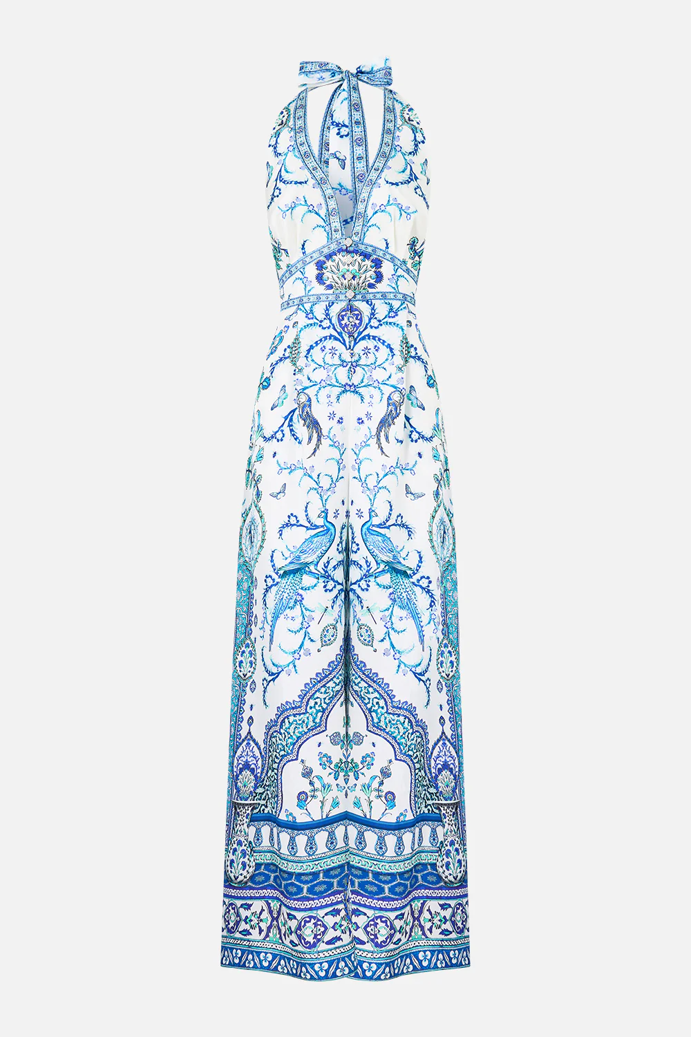 HALTERNECK JUMPSUIT WITH TIE NECK ISNIK LULLABY - Image 3