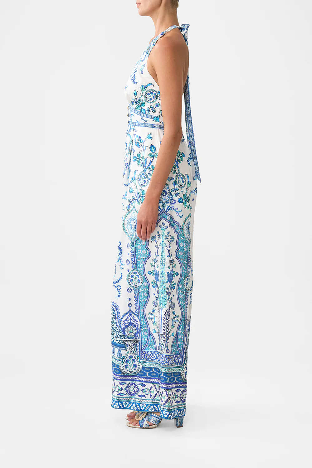 HALTERNECK JUMPSUIT WITH TIE NECK ISNIK LULLABY - Image 4