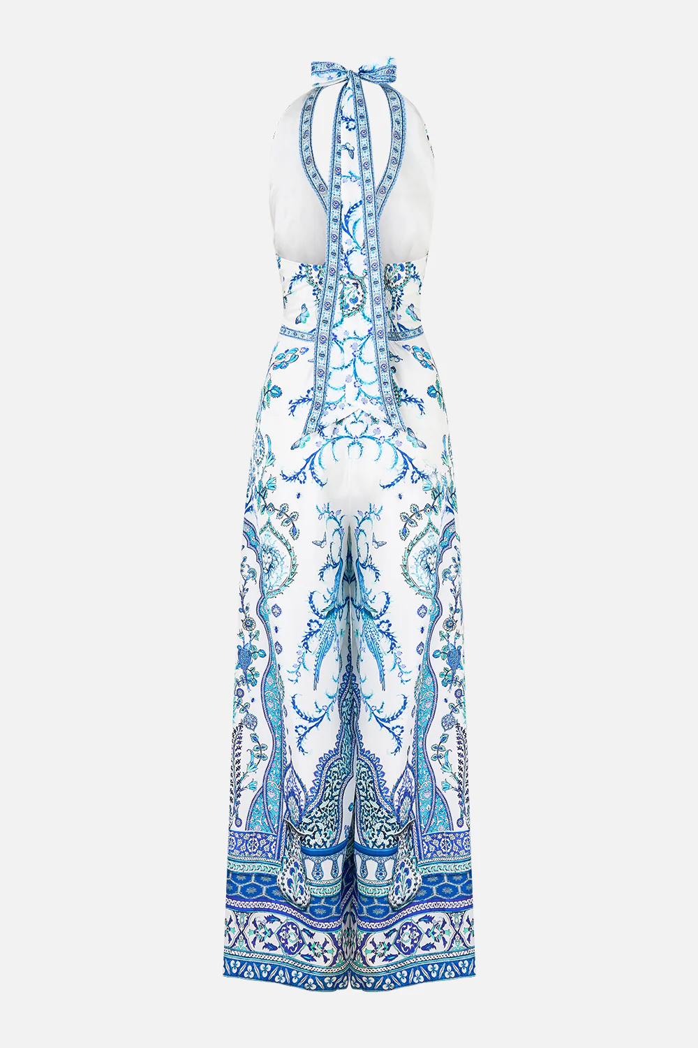 HALTERNECK JUMPSUIT WITH TIE NECK ISNIK LULLABY - Image 7
