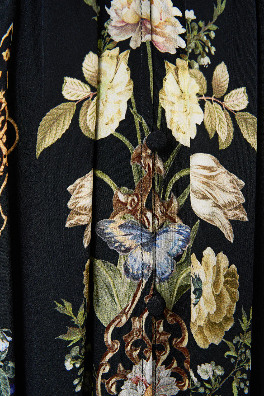 SHAPED WAISTBAND DRESS WITH GATHERED SLEEVES OTTOMAN ELEGANCE - Image 8