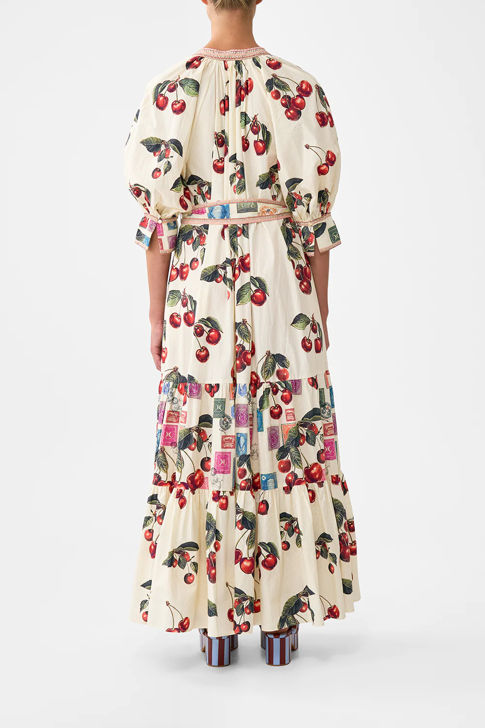 TIERED SHIRT DRESS WITH SHORT SLEEVE NOTES FROM THE ROAD - Image 3