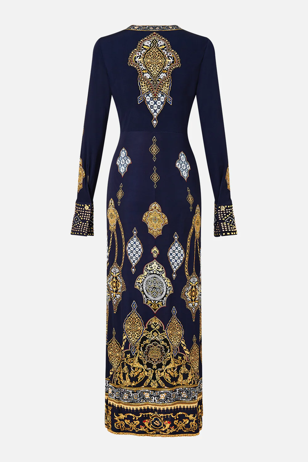 LONG V NECK TWIST FRONT JERSEY DRESS THE IMPERIAL GATE - Image 6