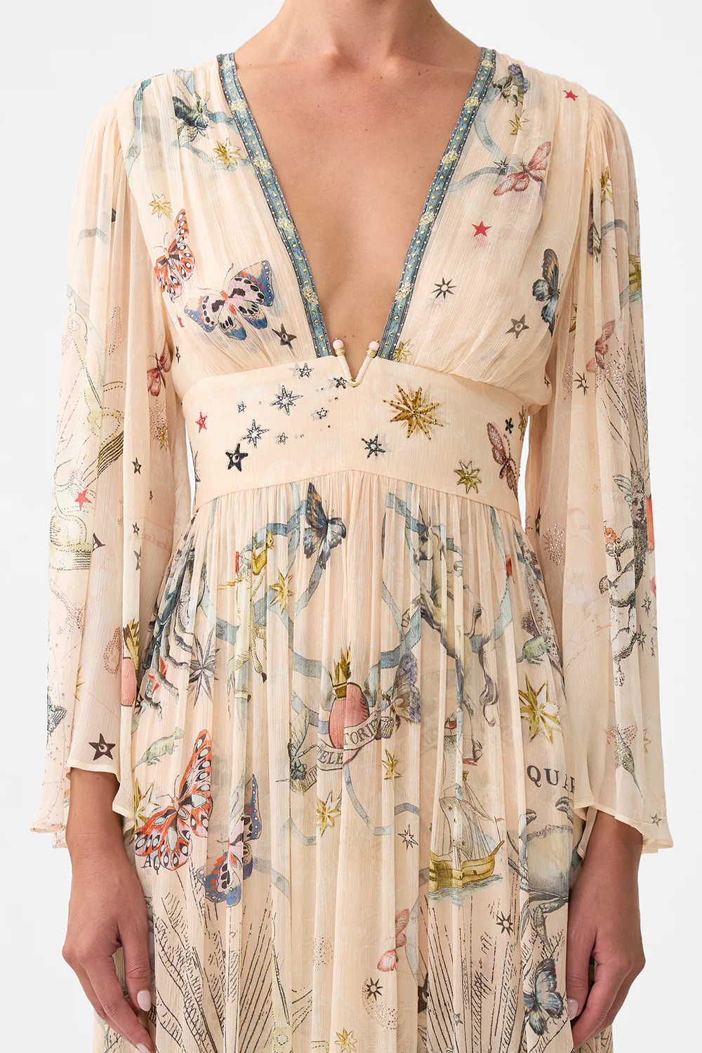 HARDWARE DETAIL LONG SLEEVE DRESS HOUSE OF HOROSCOPES - Image 5