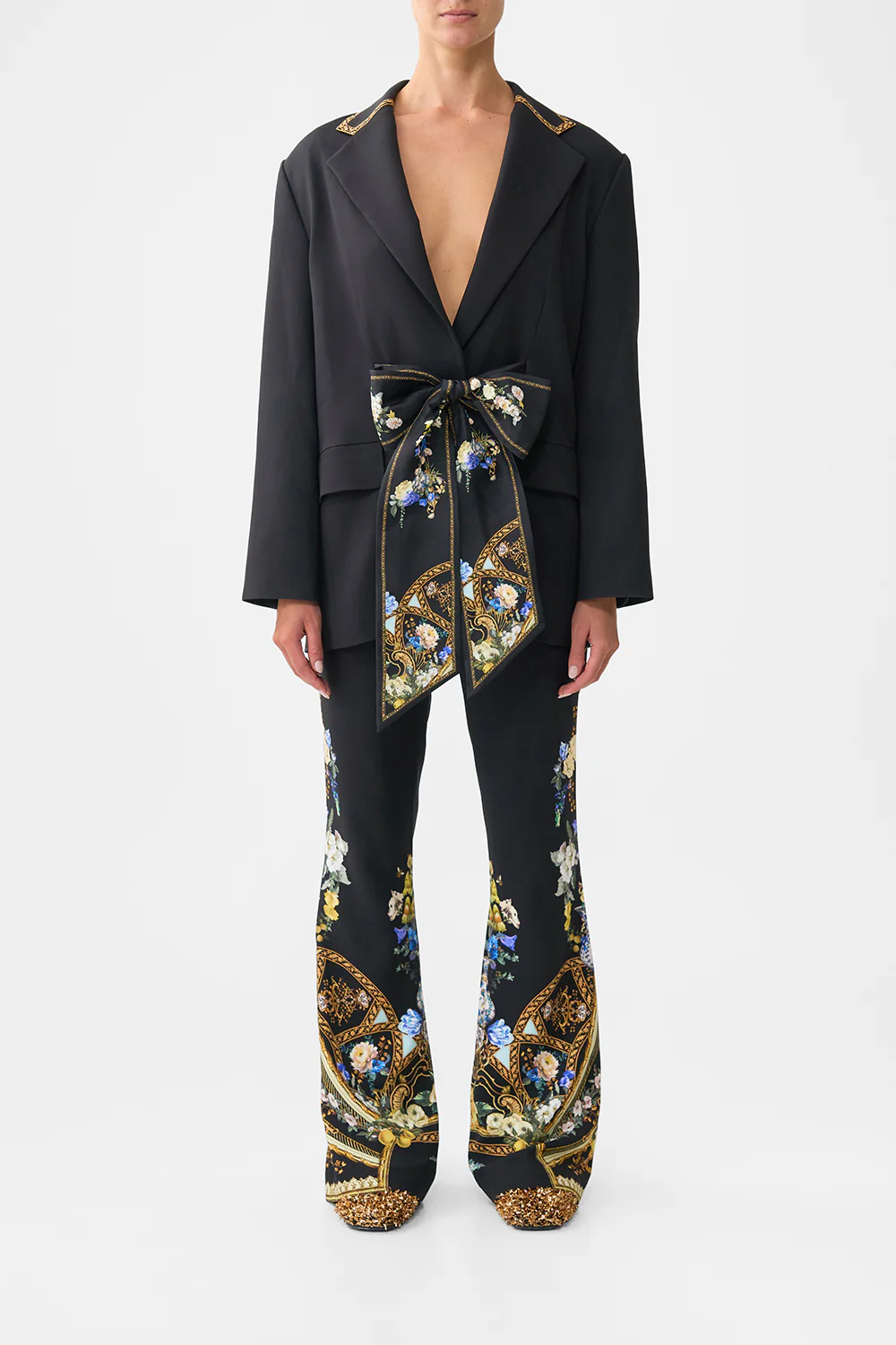 BOYFRIEND JACKET WITH BOW DETAIL OTTOMAN ELEGANCE
