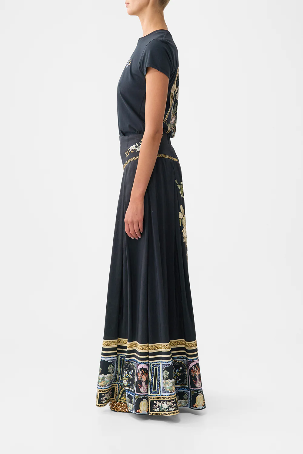 CORSET WAIST MAXI SKIRT OTTOMAN ELEGANCE - Image 4