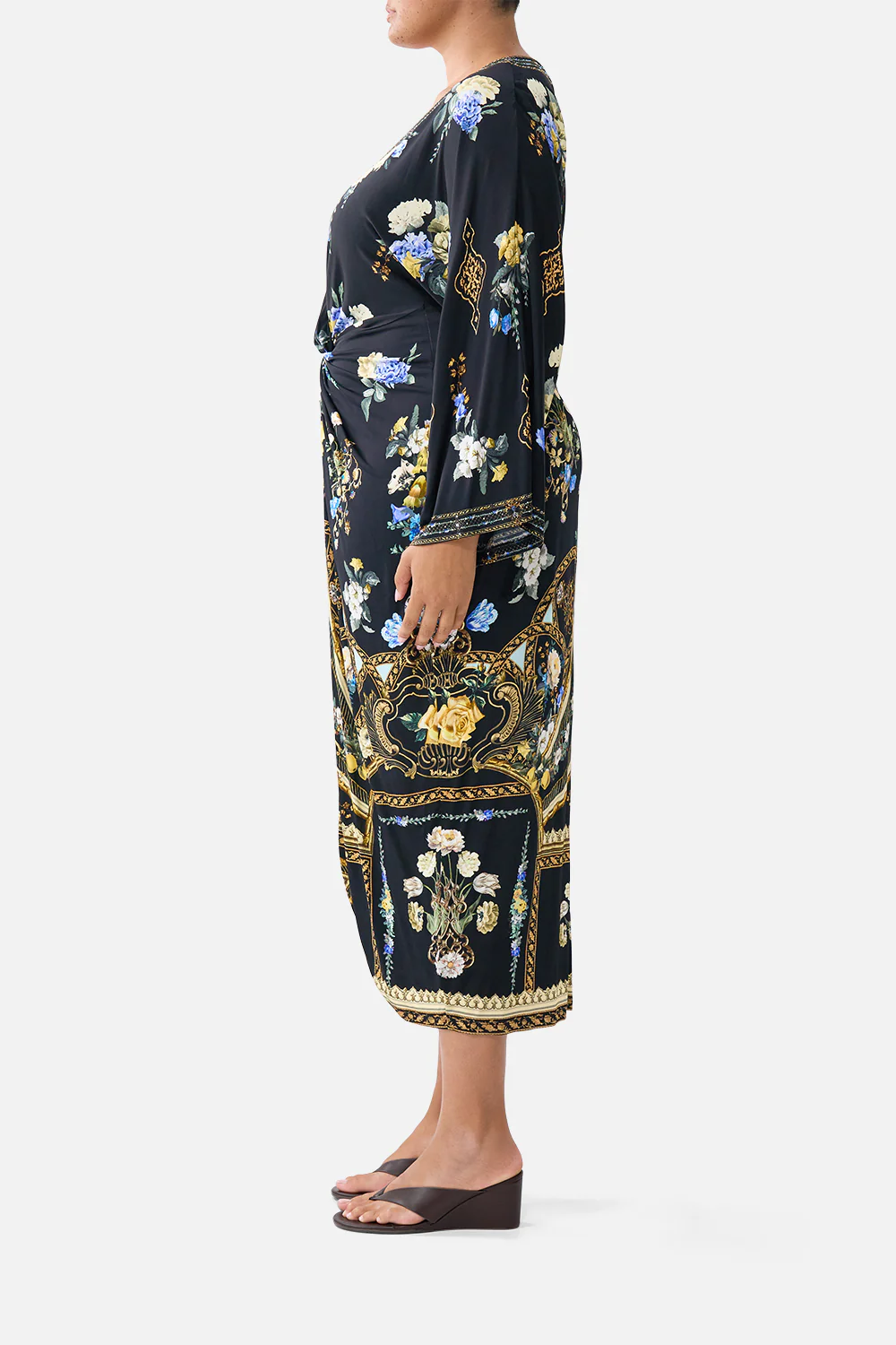 LONG SPLIT FRONT TWIST DRESS OTTOMAN ELEGANCE - Image 11