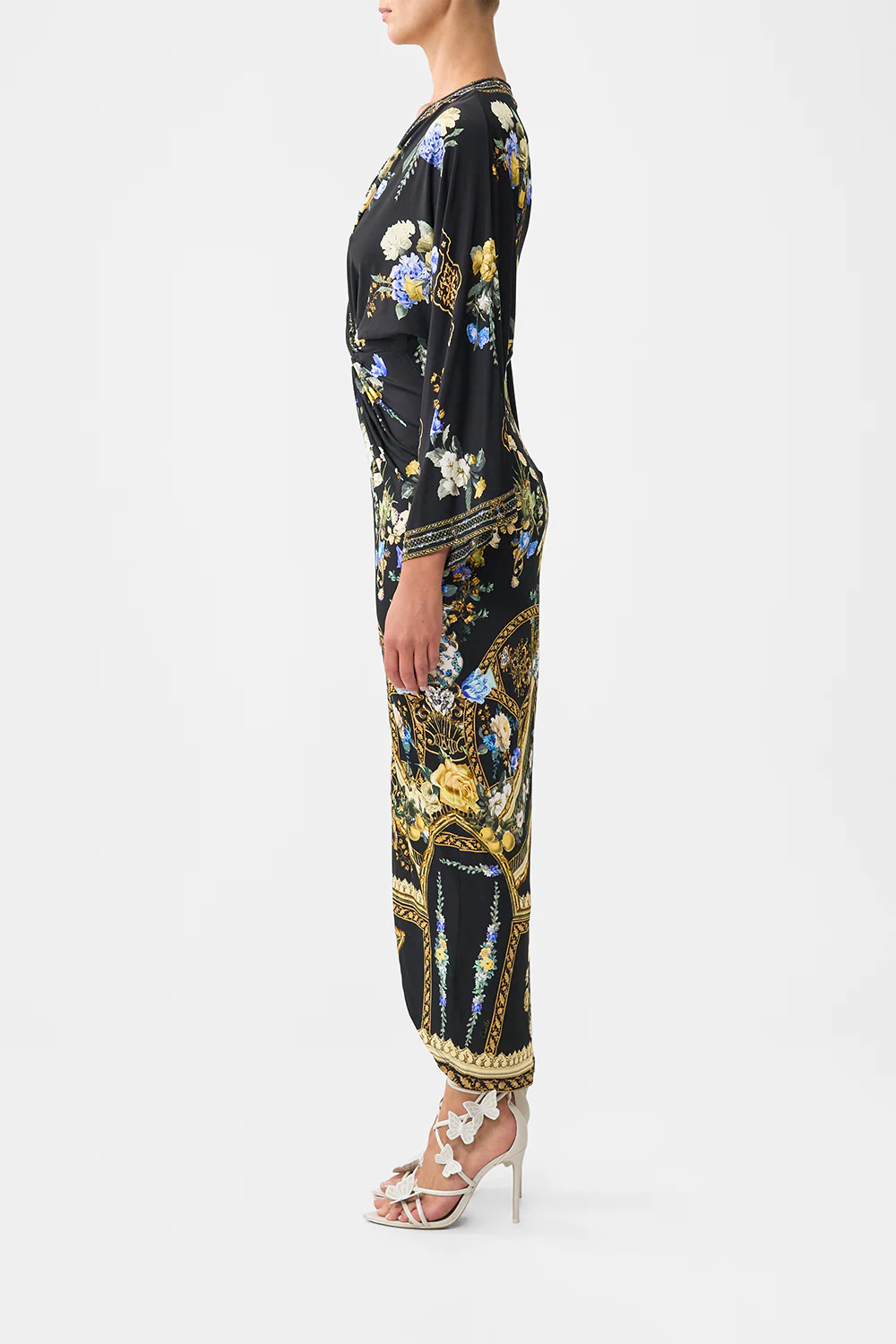 LONG SPLIT FRONT TWIST DRESS OTTOMAN ELEGANCE - Image 4