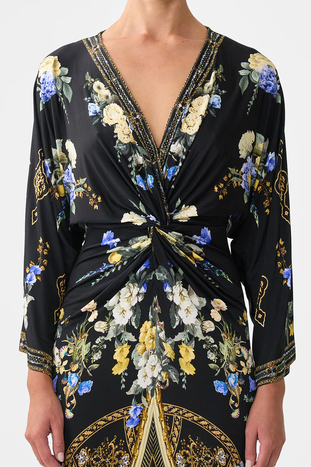 LONG SPLIT FRONT TWIST DRESS OTTOMAN ELEGANCE - Image 5