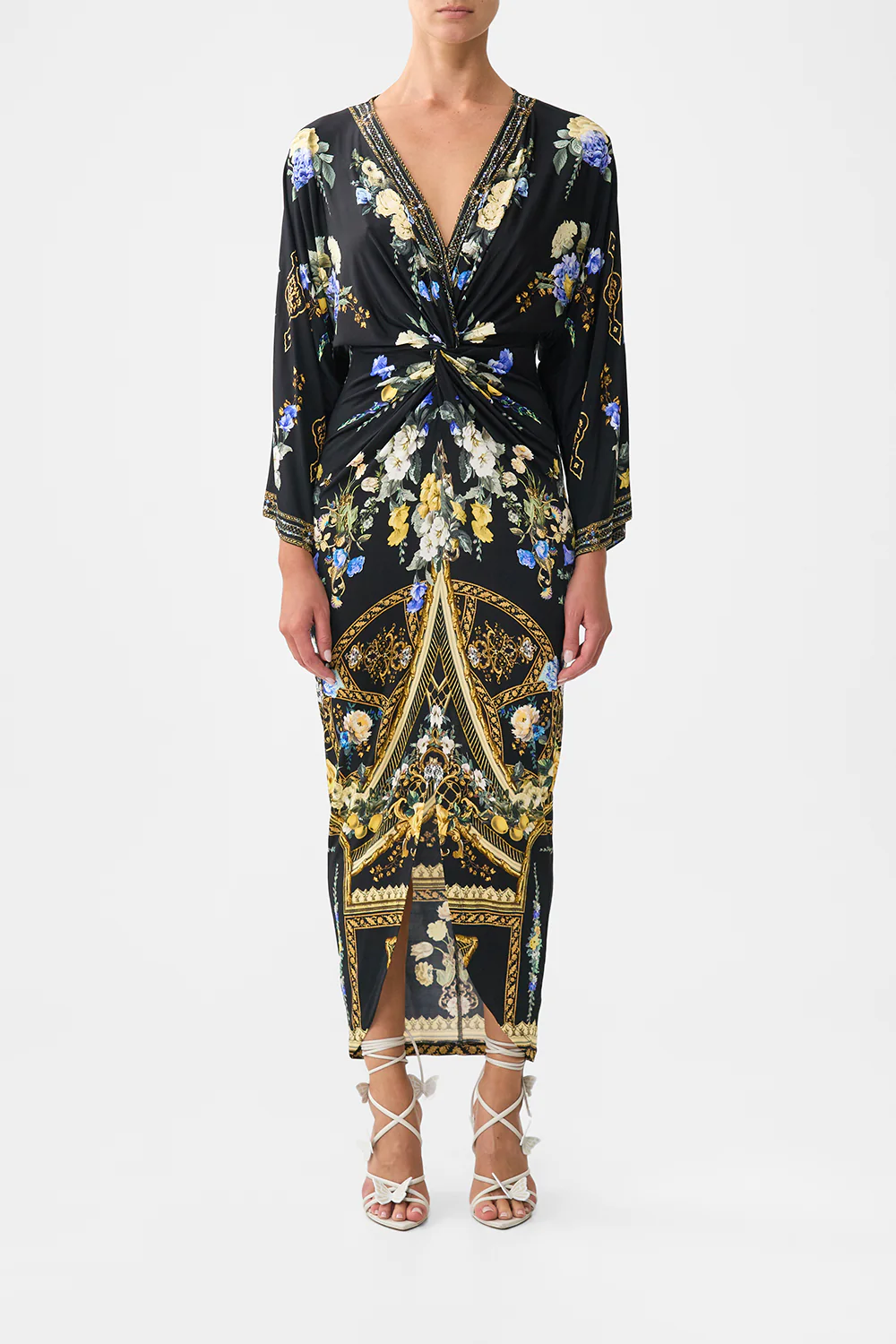LONG SPLIT FRONT TWIST DRESS OTTOMAN ELEGANCE - Image 7