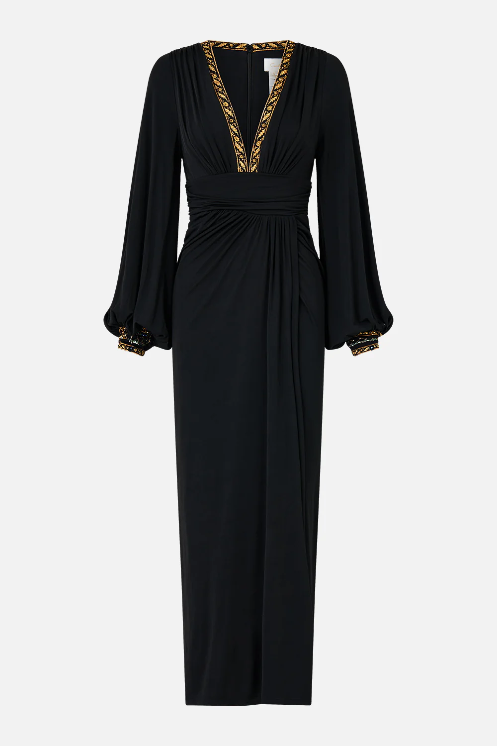 WAISTED DRAPED JERSEY DRESS OTTOMAN ELEGANCE - Image 3