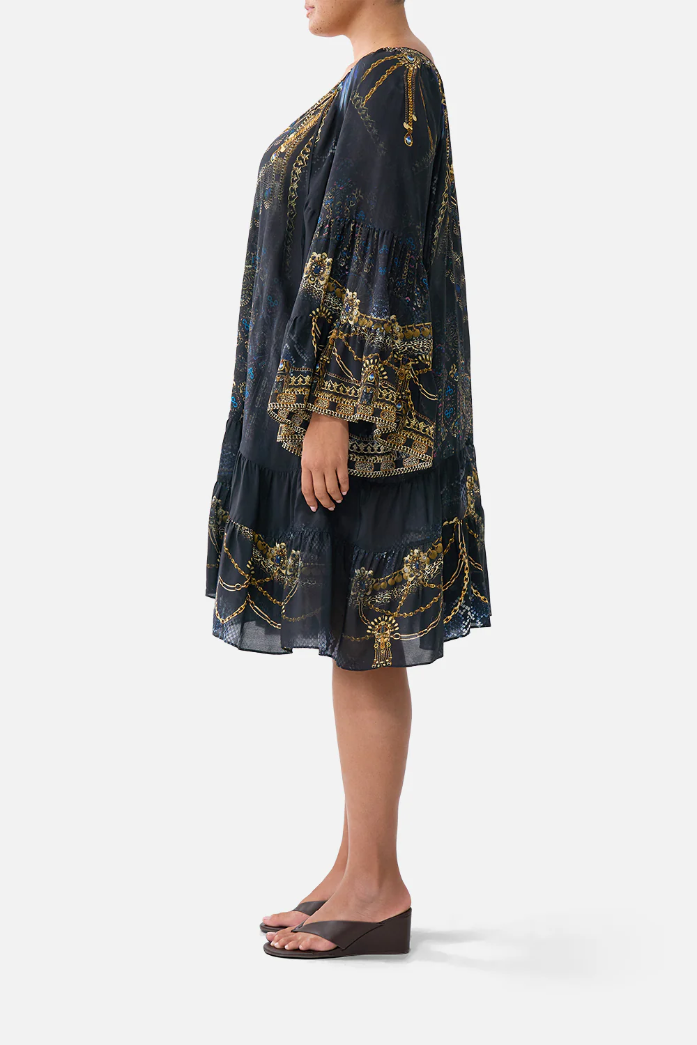 A-LINE GATHERED PANEL DRESS SONG OF THE SOLSTICE - Image 11