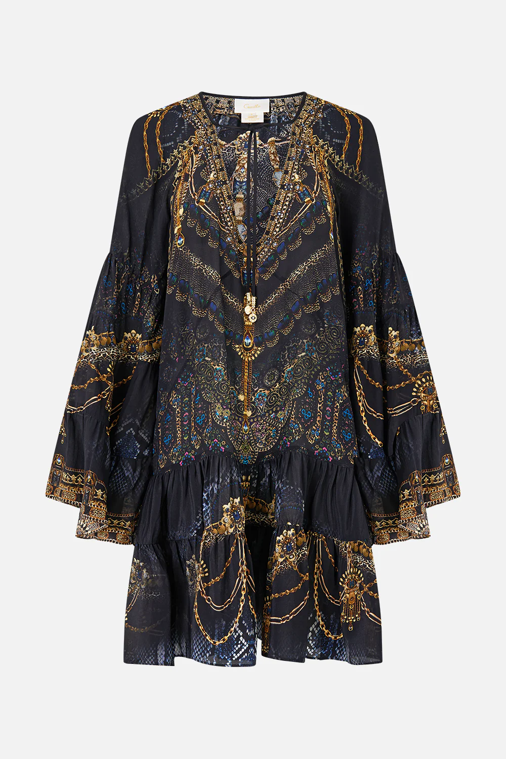 A-LINE GATHERED PANEL DRESS SONG OF THE SOLSTICE - Image 3