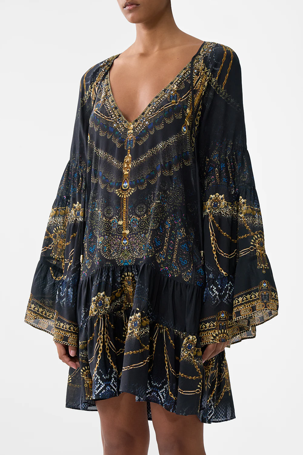 A-LINE GATHERED PANEL DRESS SONG OF THE SOLSTICE - Image 5