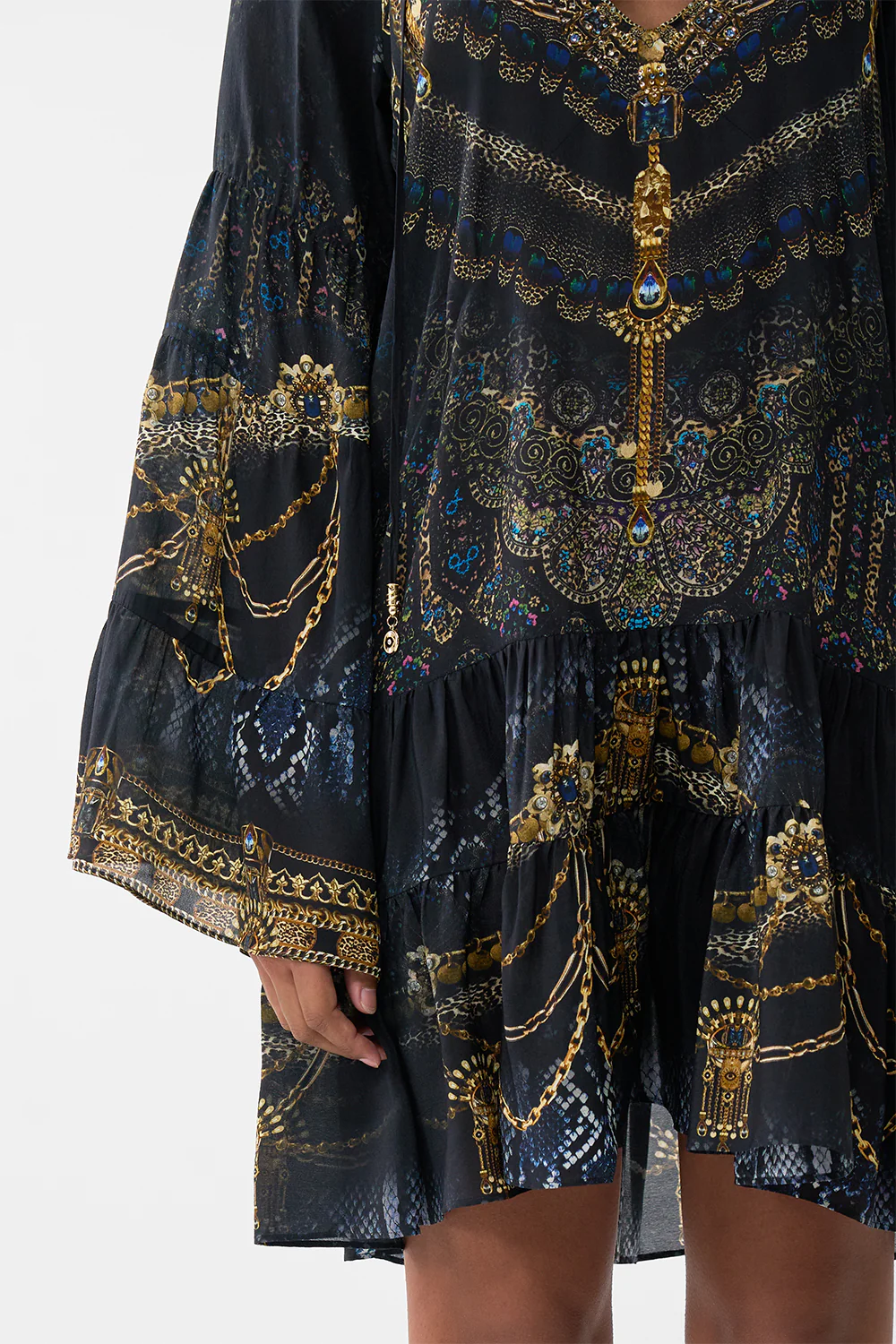 A-LINE GATHERED PANEL DRESS SONG OF THE SOLSTICE - Image 6
