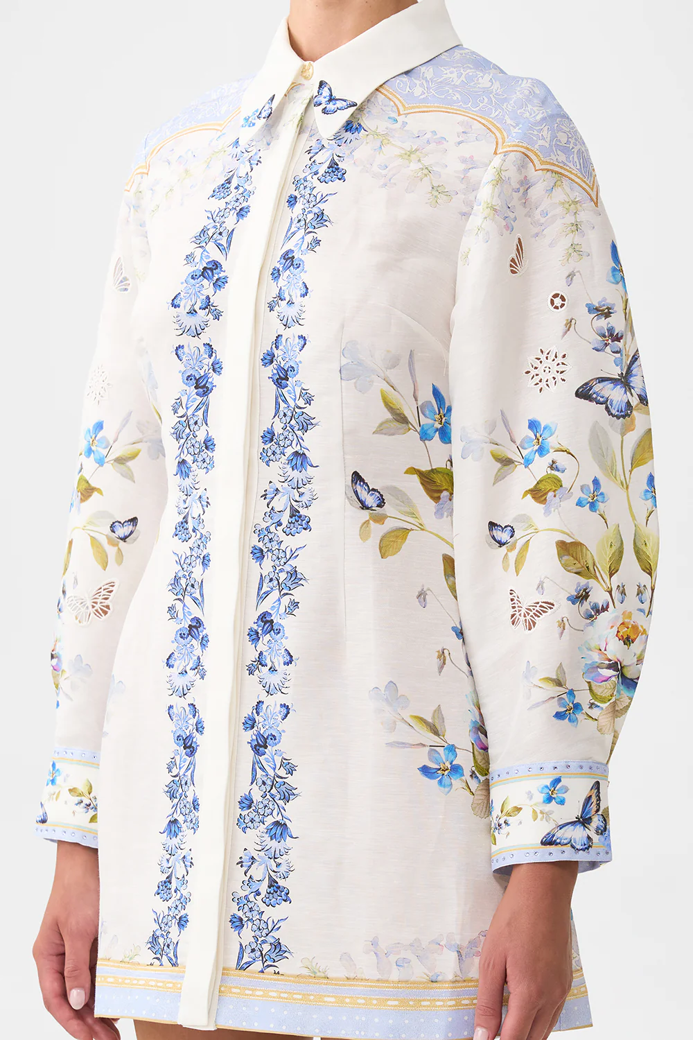 SHIRT DRESS WITH A LINE SKIRT BOTANICAL BALLADS - Image 5