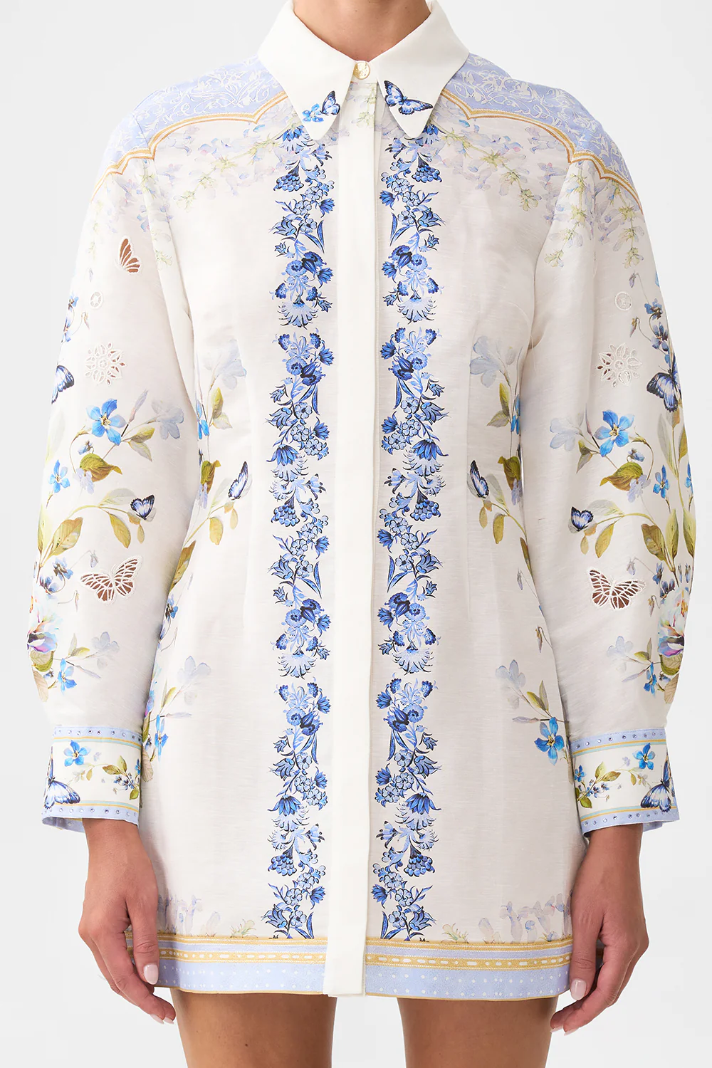 SHIRT DRESS WITH A LINE SKIRT BOTANICAL BALLADS - Image 6