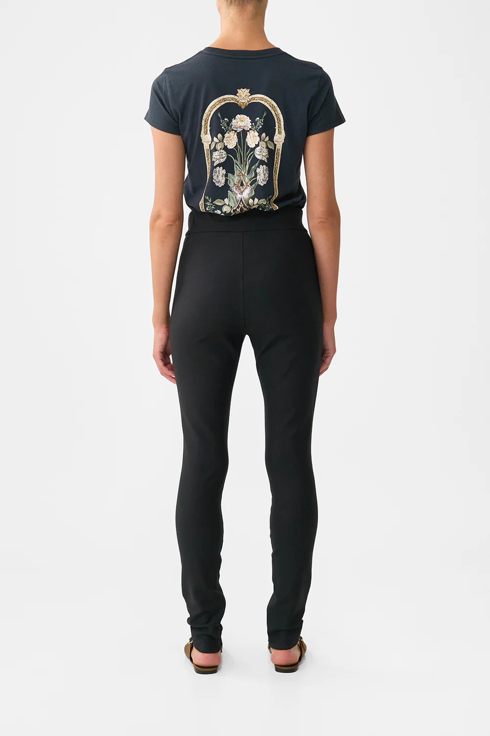 BUTTON EMBELLISHED PONTE PANT OTTOMAN ELEGANCE - Image 2