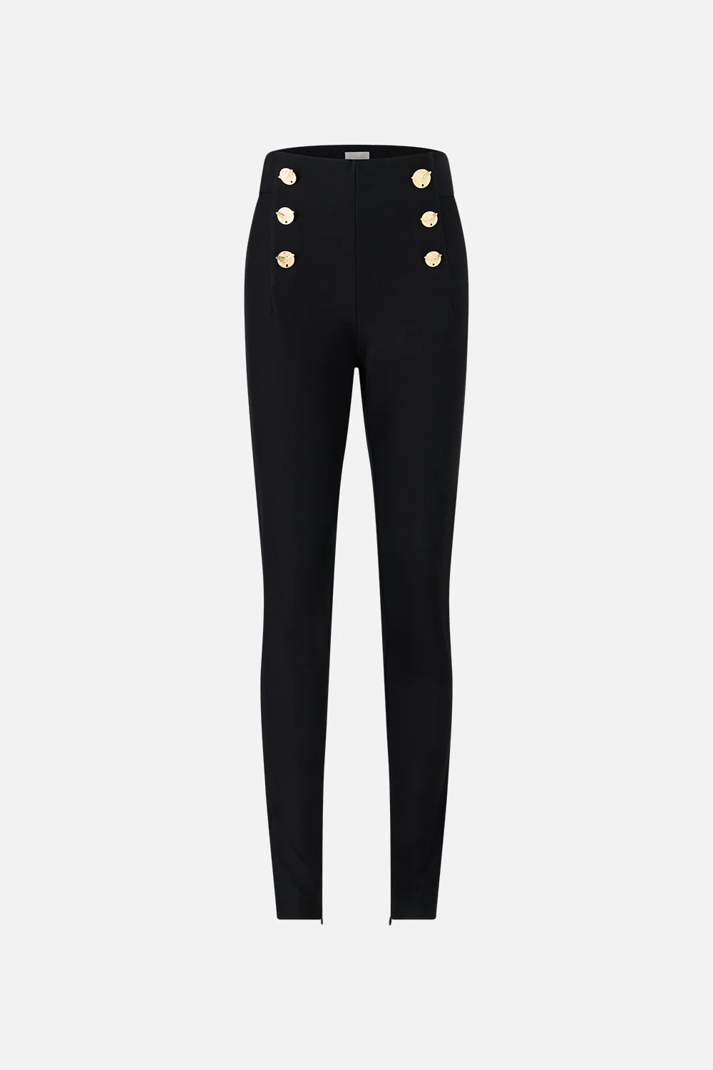 BUTTON EMBELLISHED PONTE PANT OTTOMAN ELEGANCE - Image 3