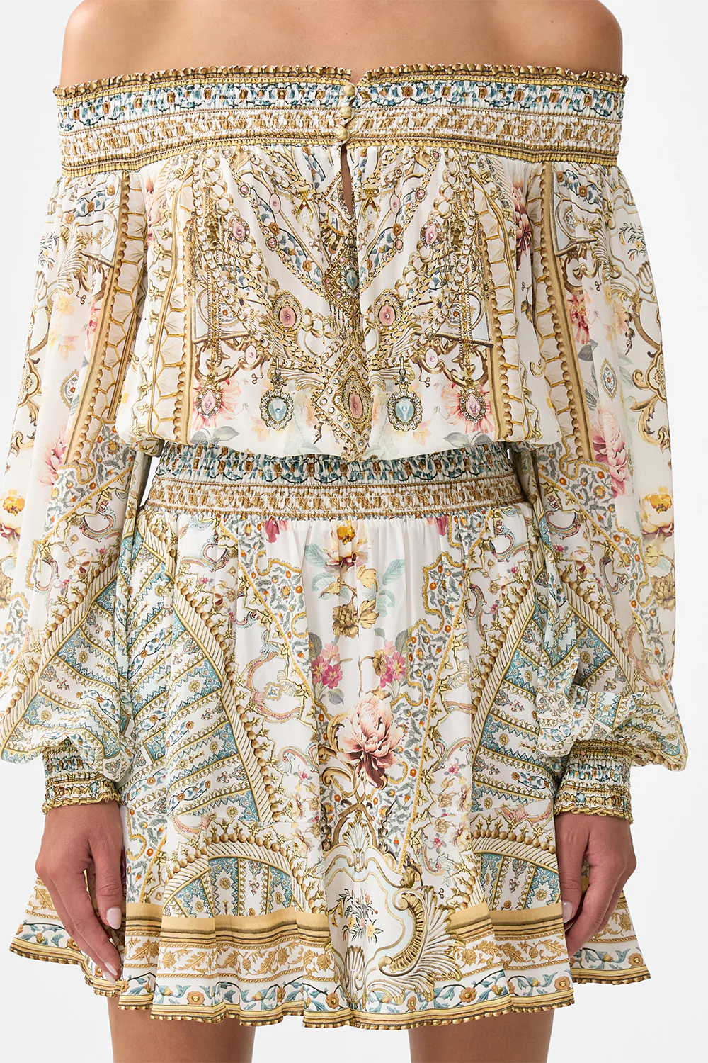 OFF SHOULDER SHORT DRESS OTTOMAN DYNASTY - Image 9