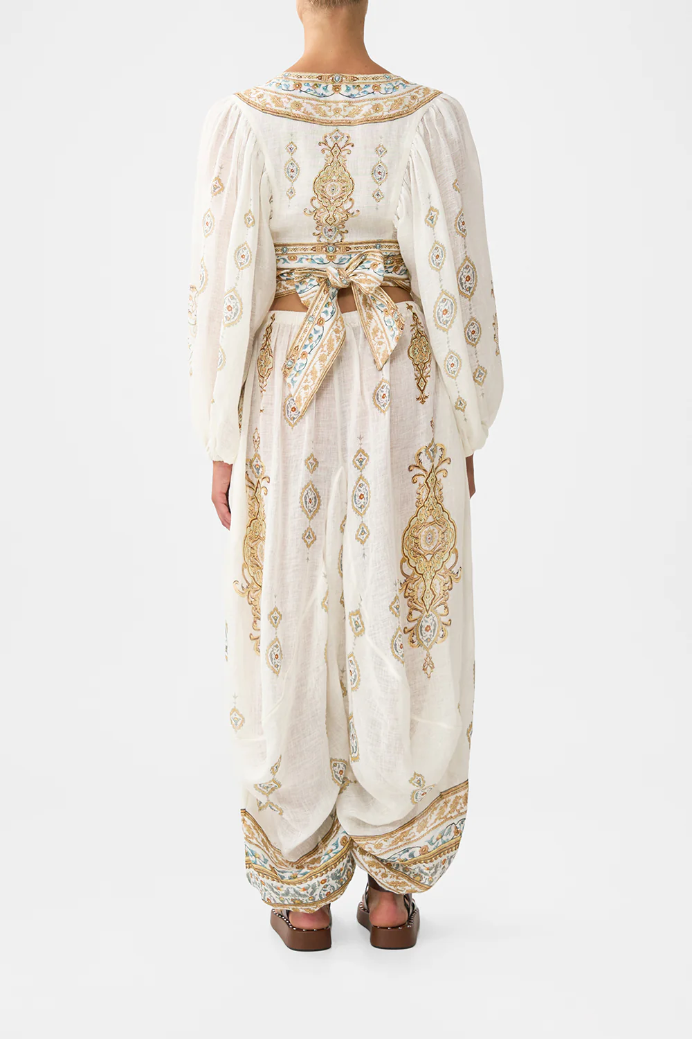 PANELLED HAREM PANT WITH TIE WAIST OTTOMAN DYNASTY - Image 2