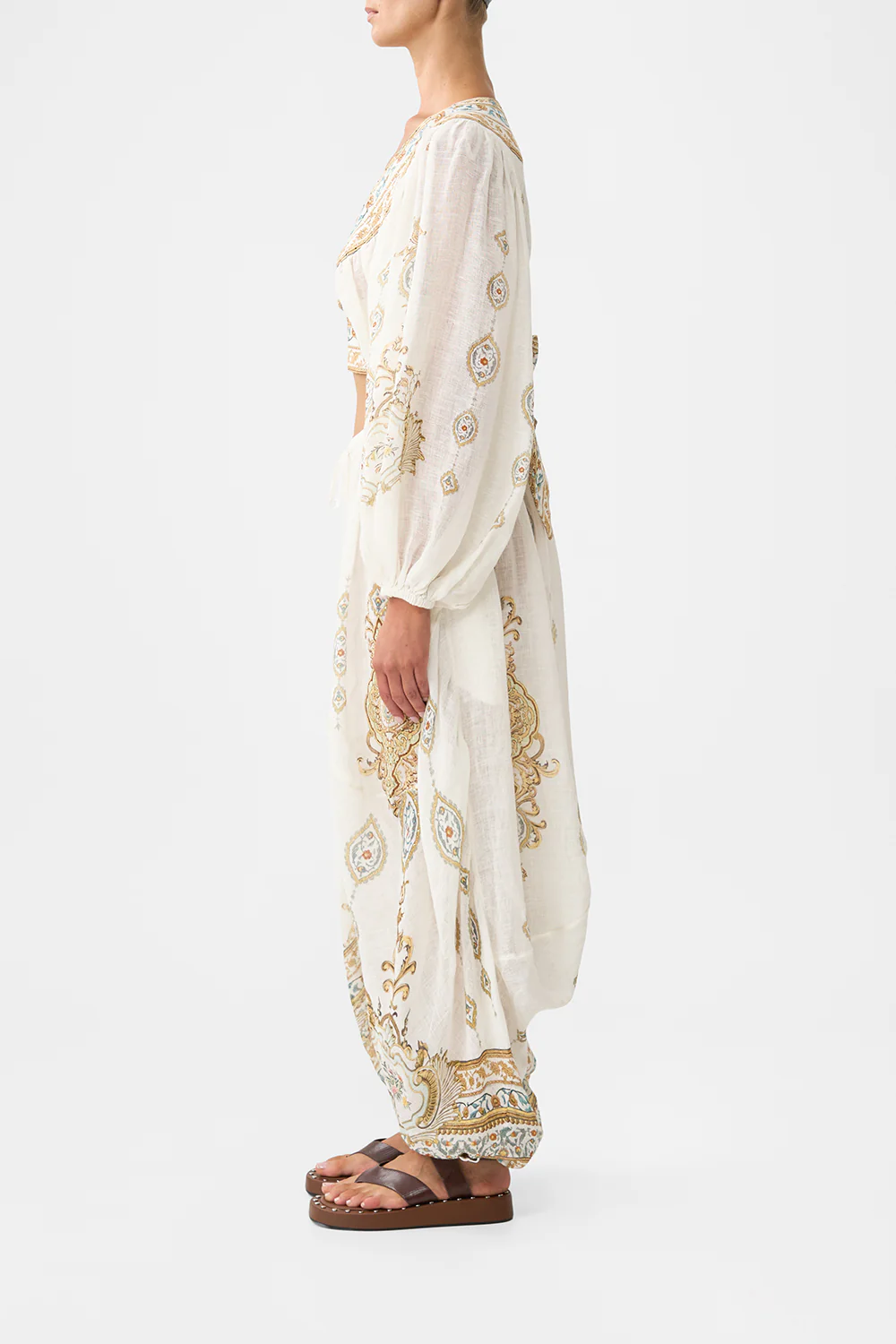 PANELLED HAREM PANT WITH TIE WAIST OTTOMAN DYNASTY - Image 4