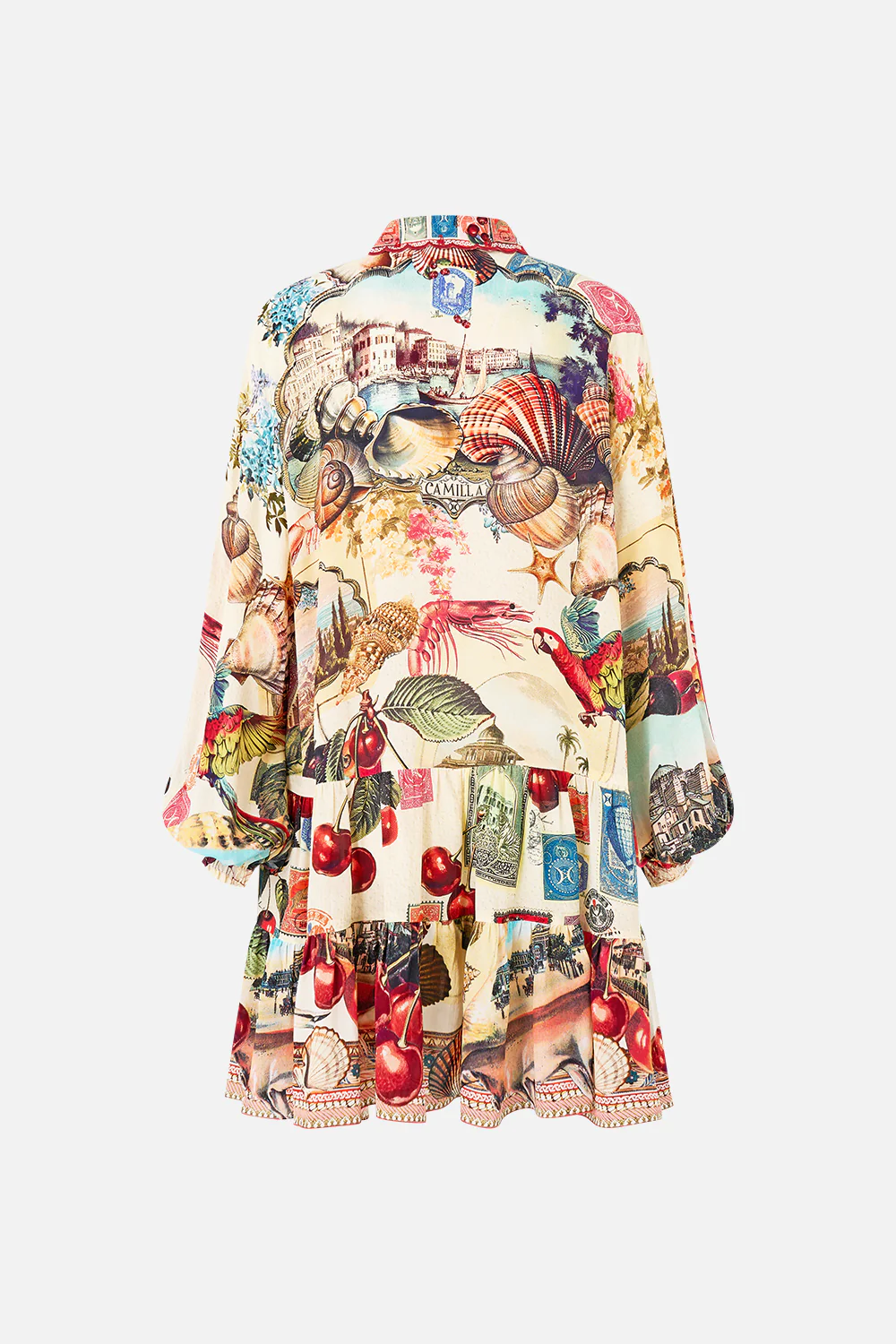 LONG SLEEVE TIERED SHORT DRESS NOTES FROM THE ROAD - Image 6