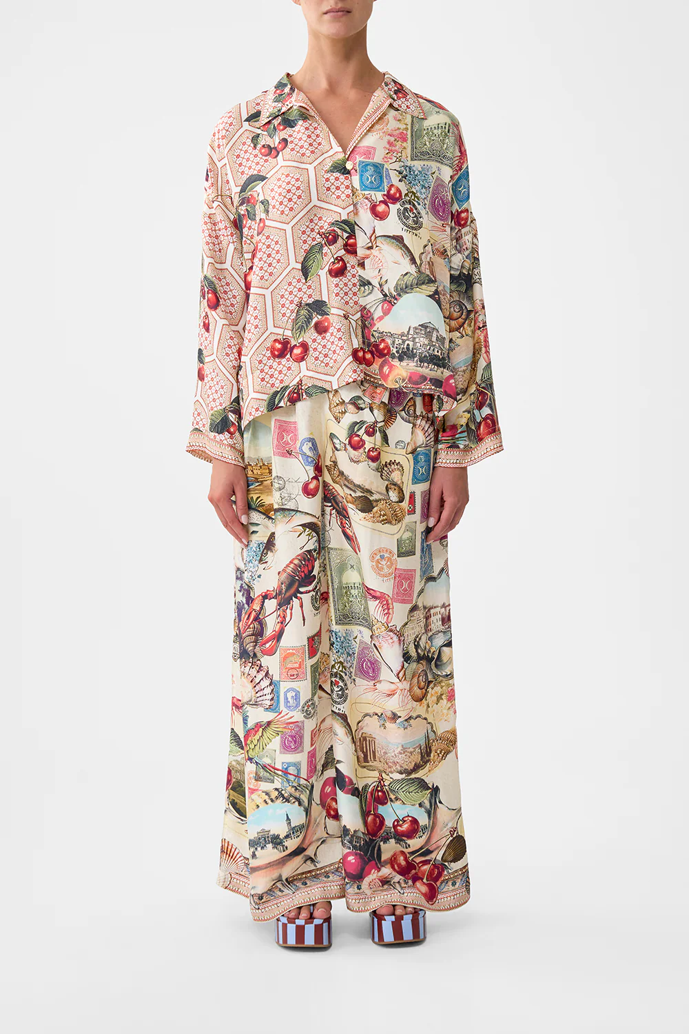 CROPPED RELAXED SHIRT NOTES FROM THE ROAD