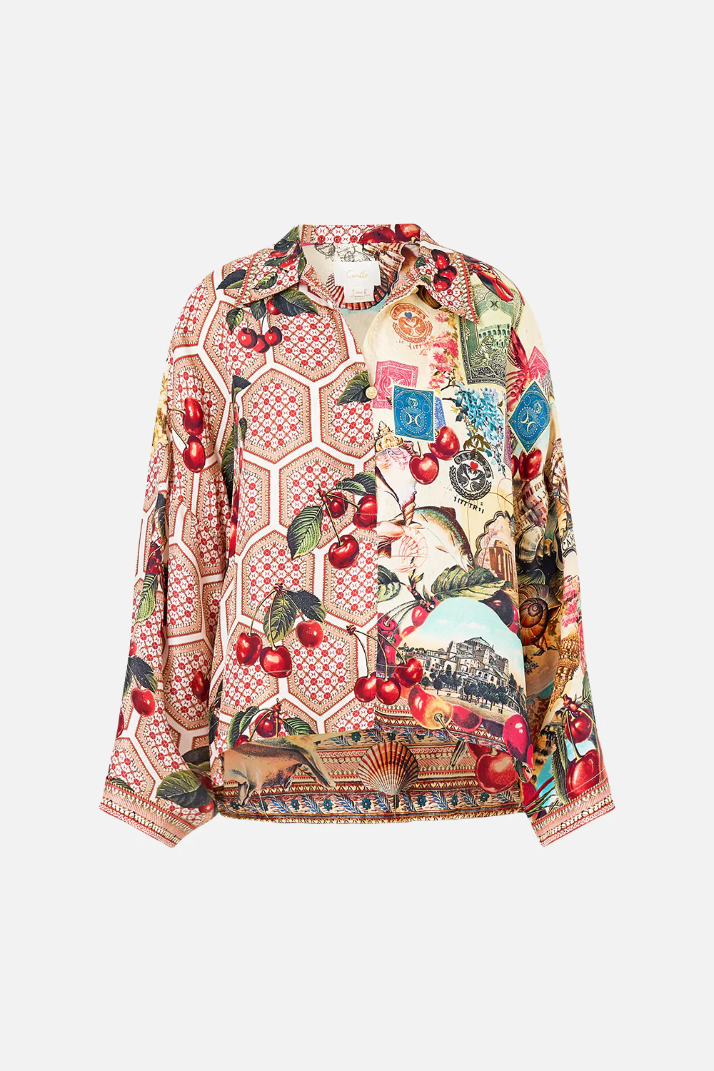 CROPPED RELAXED SHIRT NOTES FROM THE ROAD - Image 3