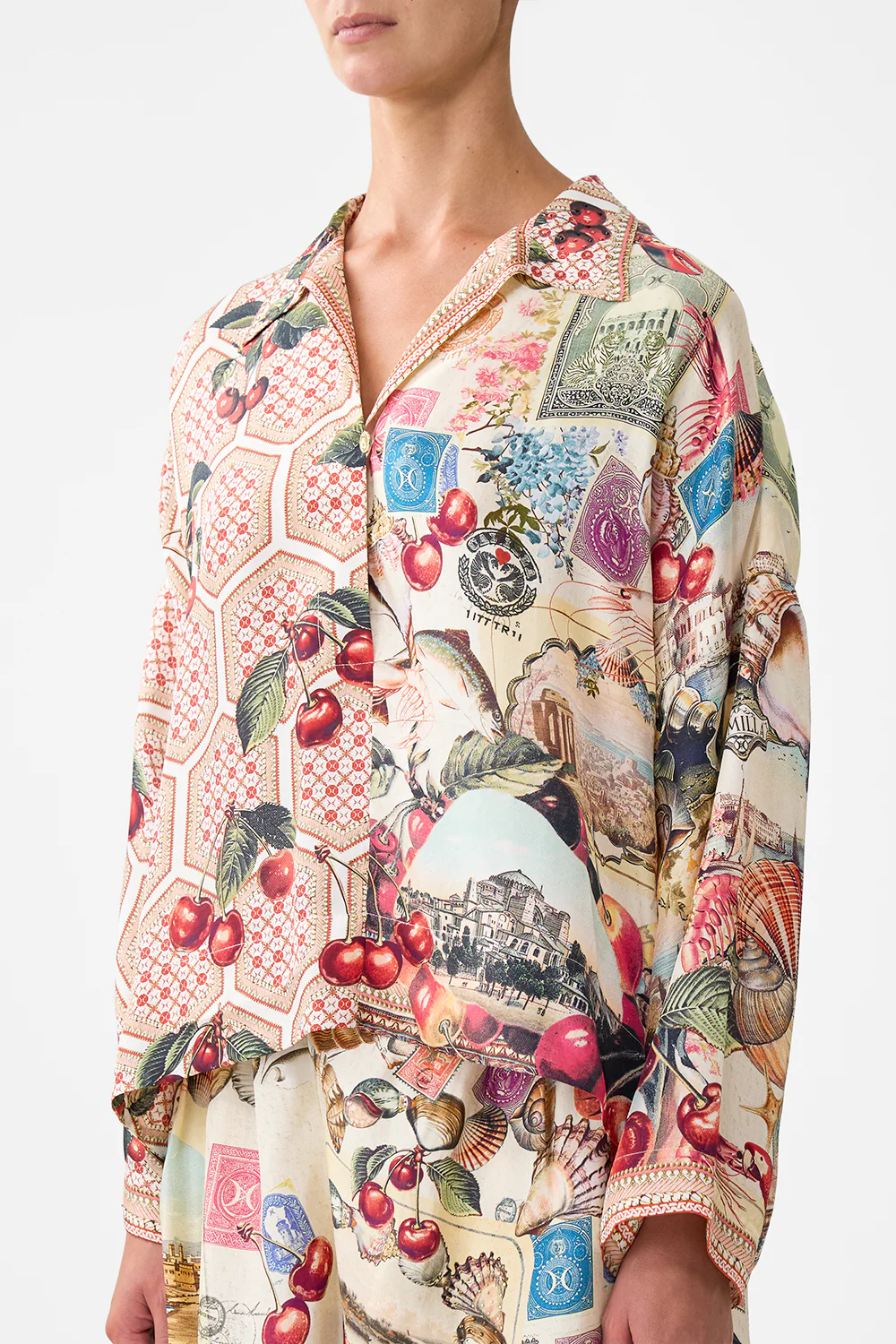 CROPPED RELAXED SHIRT NOTES FROM THE ROAD - Image 5