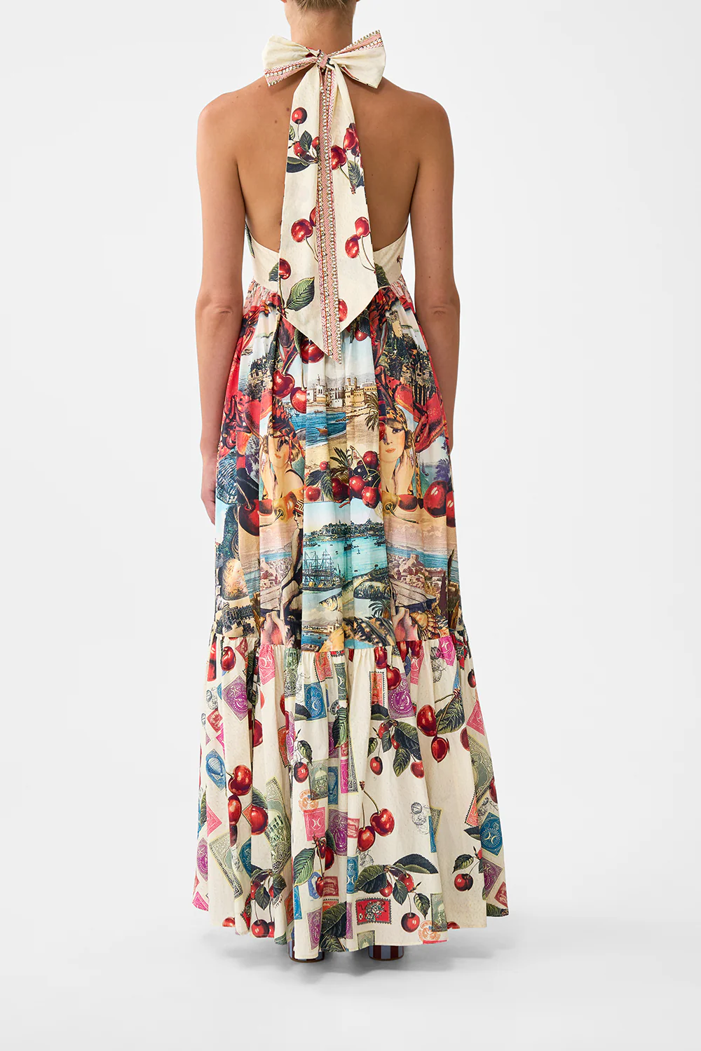 RUFFLE HEM HALTER DRESS NOTES FROM THE ROAD - Image 2