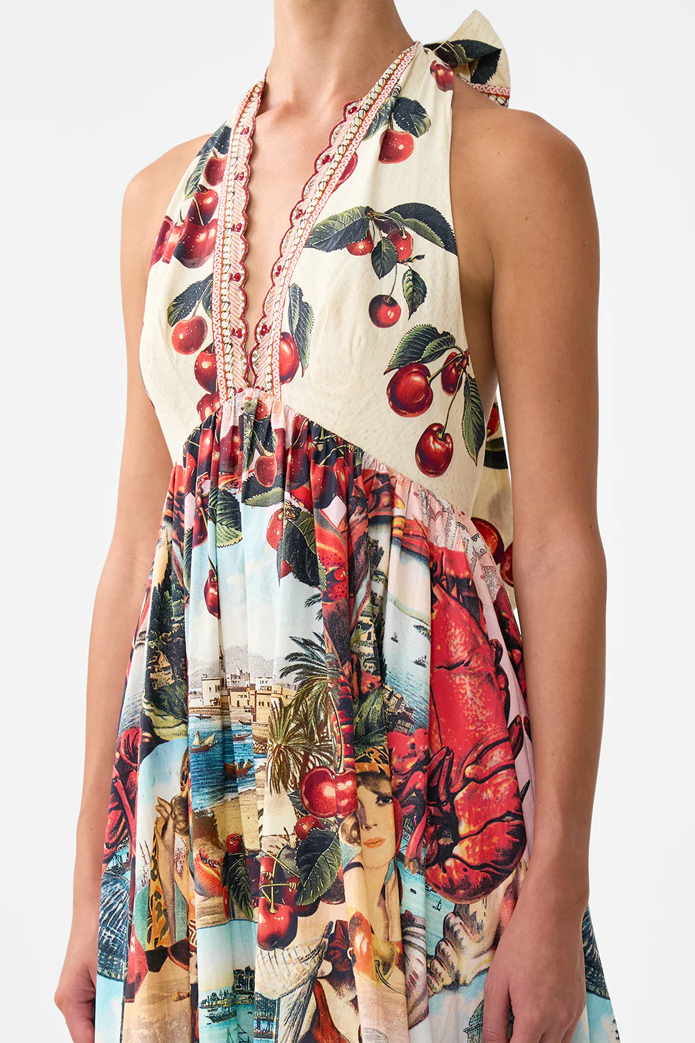 RUFFLE HEM HALTER DRESS NOTES FROM THE ROAD - Image 5