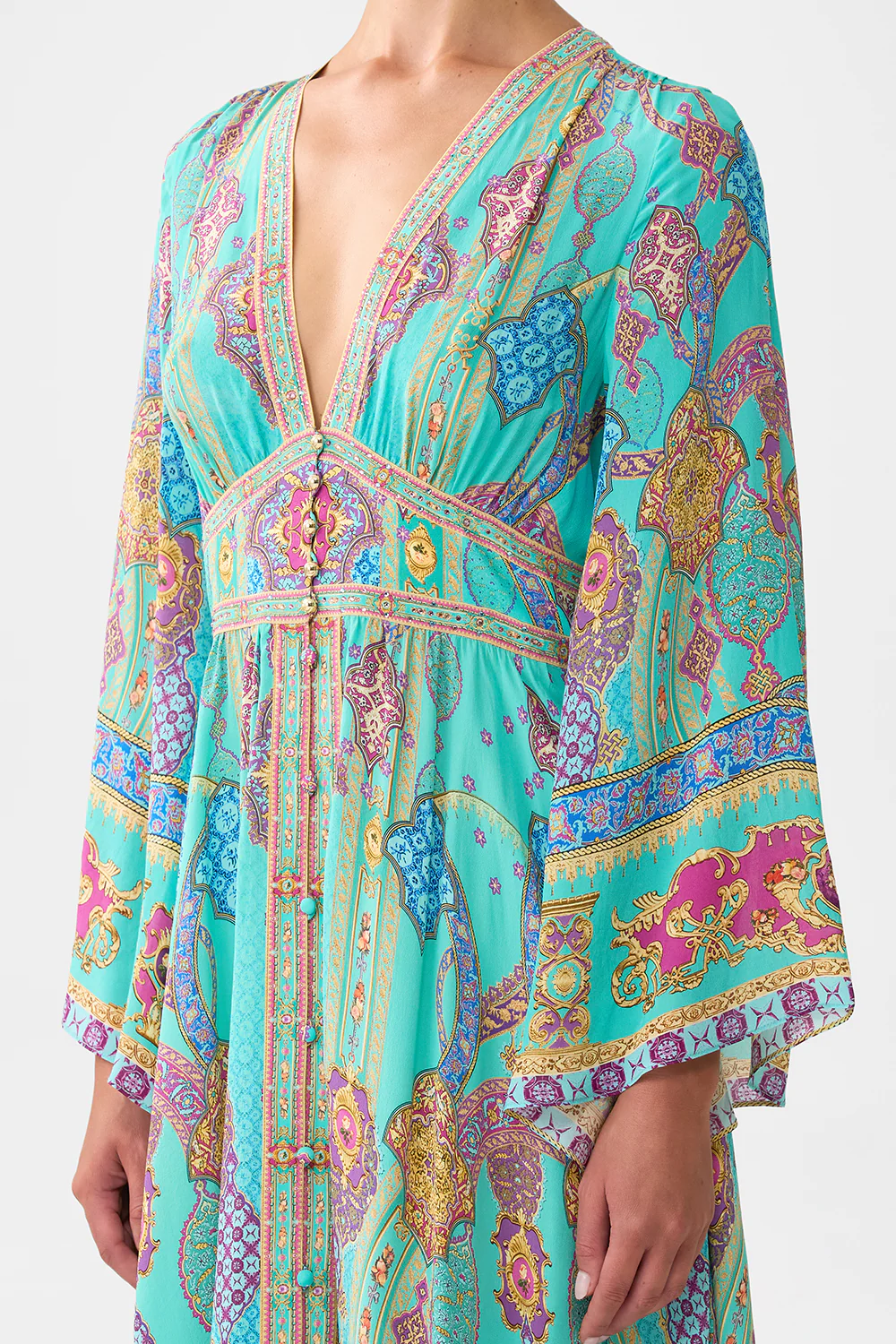 KIMONO SLEEVE DRESS WITH SHIRRING DETAIL THE CONCUBINES CORRIDOR - Image 5