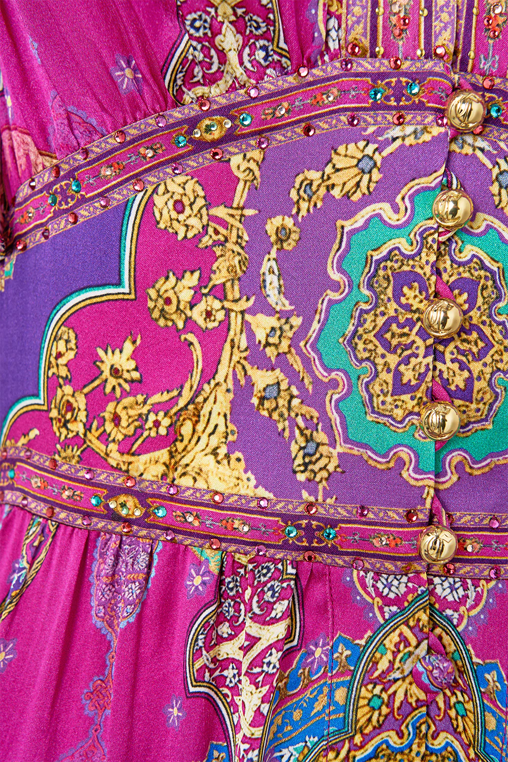 SHAPED WAISTBAND DRESS WITH FLUTTER SLEEVES CONCUBINES, SULTANS & COURTIERS - Image 8
