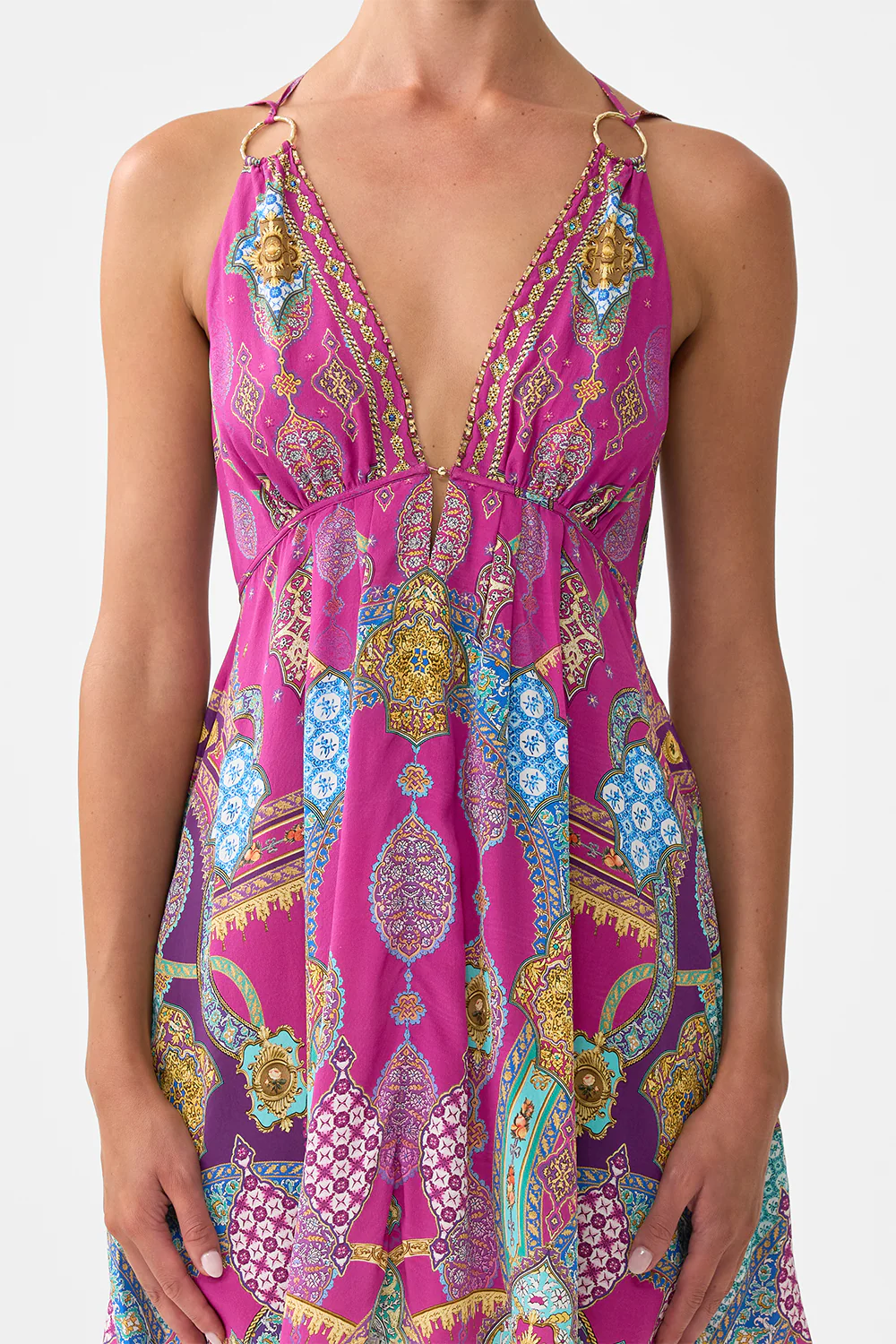 SHORT FLARED DRESS WITH HARDWARE CONCUBINES, SULTANS & COURTIERS - Image 6