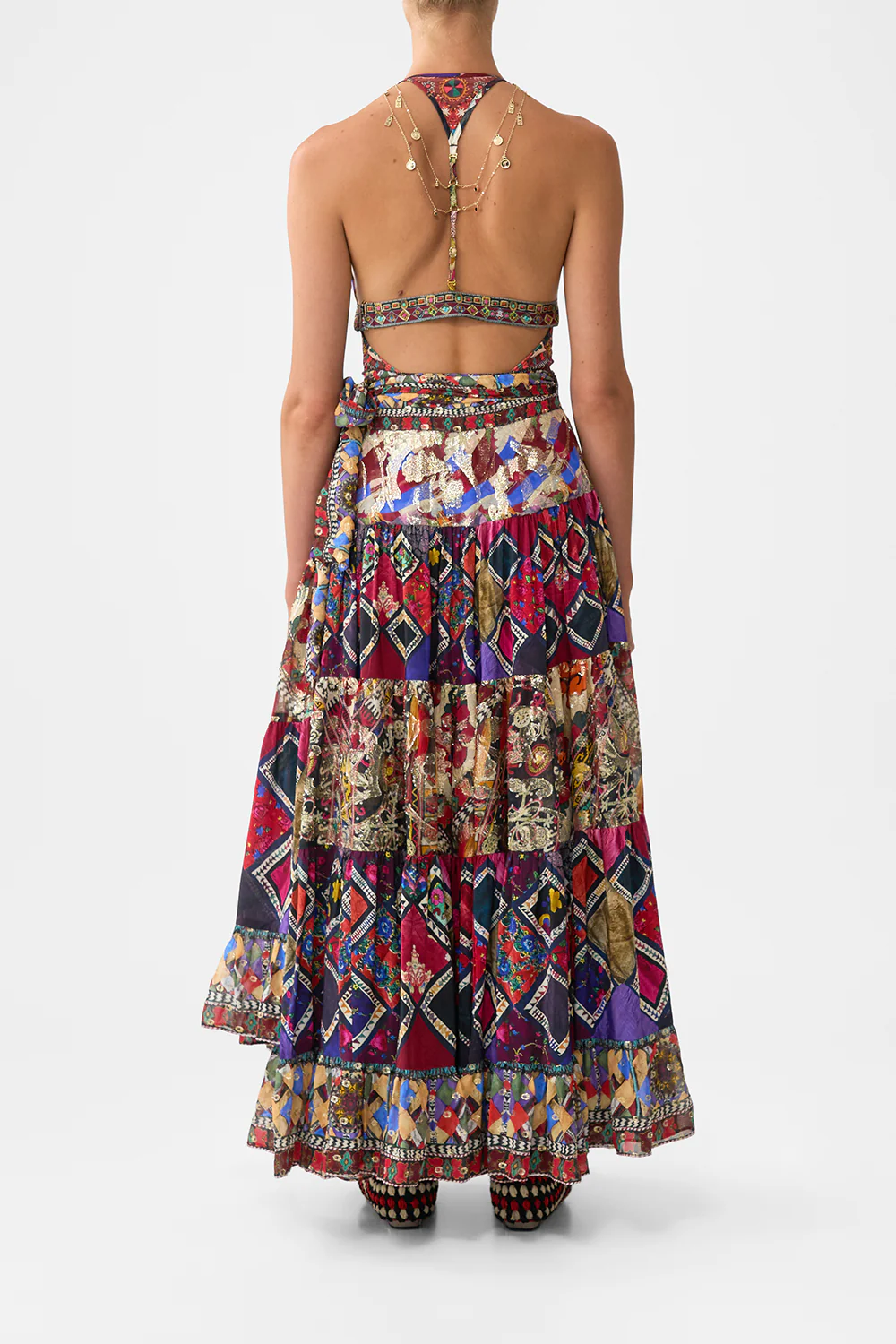 WRAP SKIRT WITH GATHERED PANELS PATCHWORK ALCHEMY - Image 2