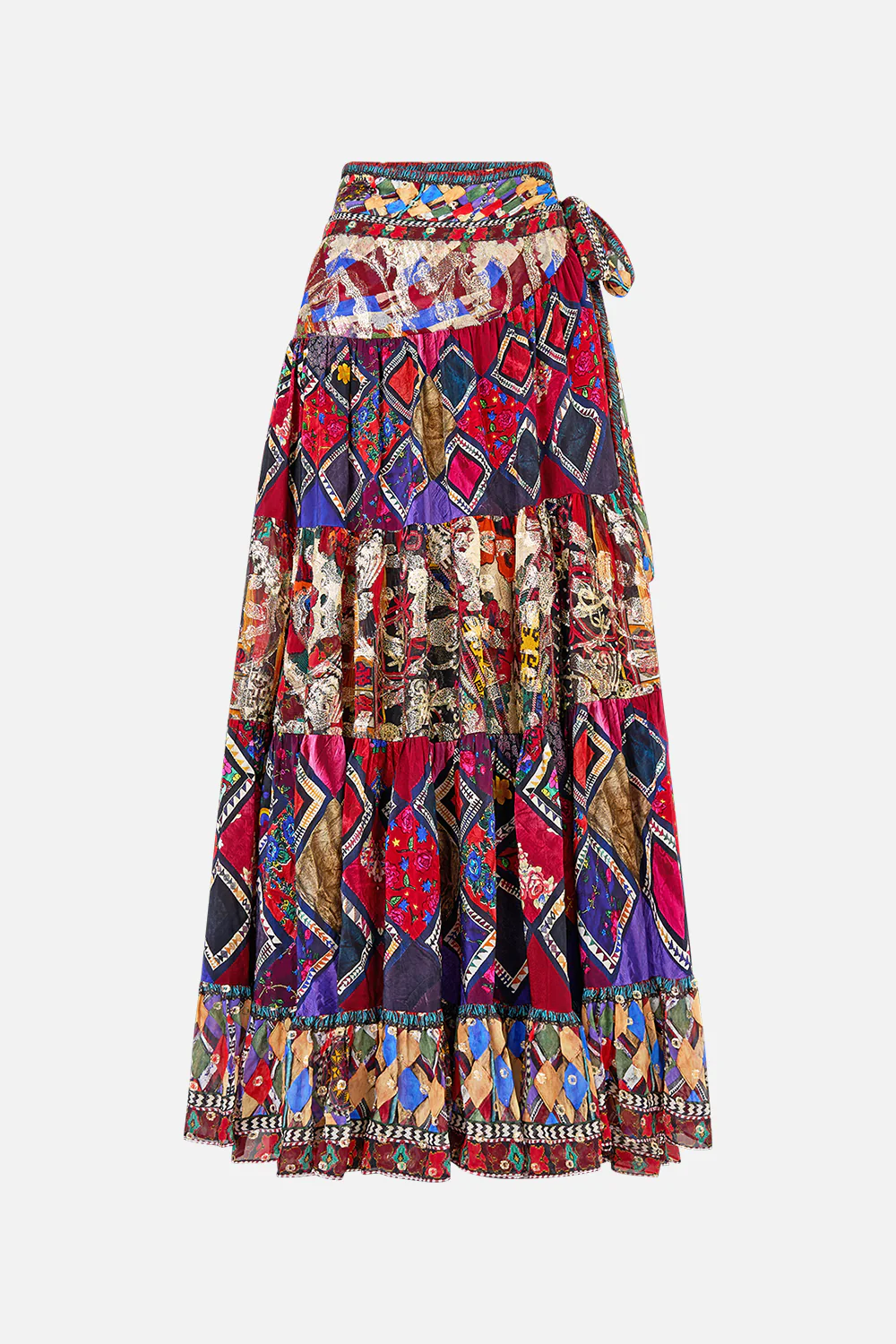 WRAP SKIRT WITH GATHERED PANELS PATCHWORK ALCHEMY - Image 3