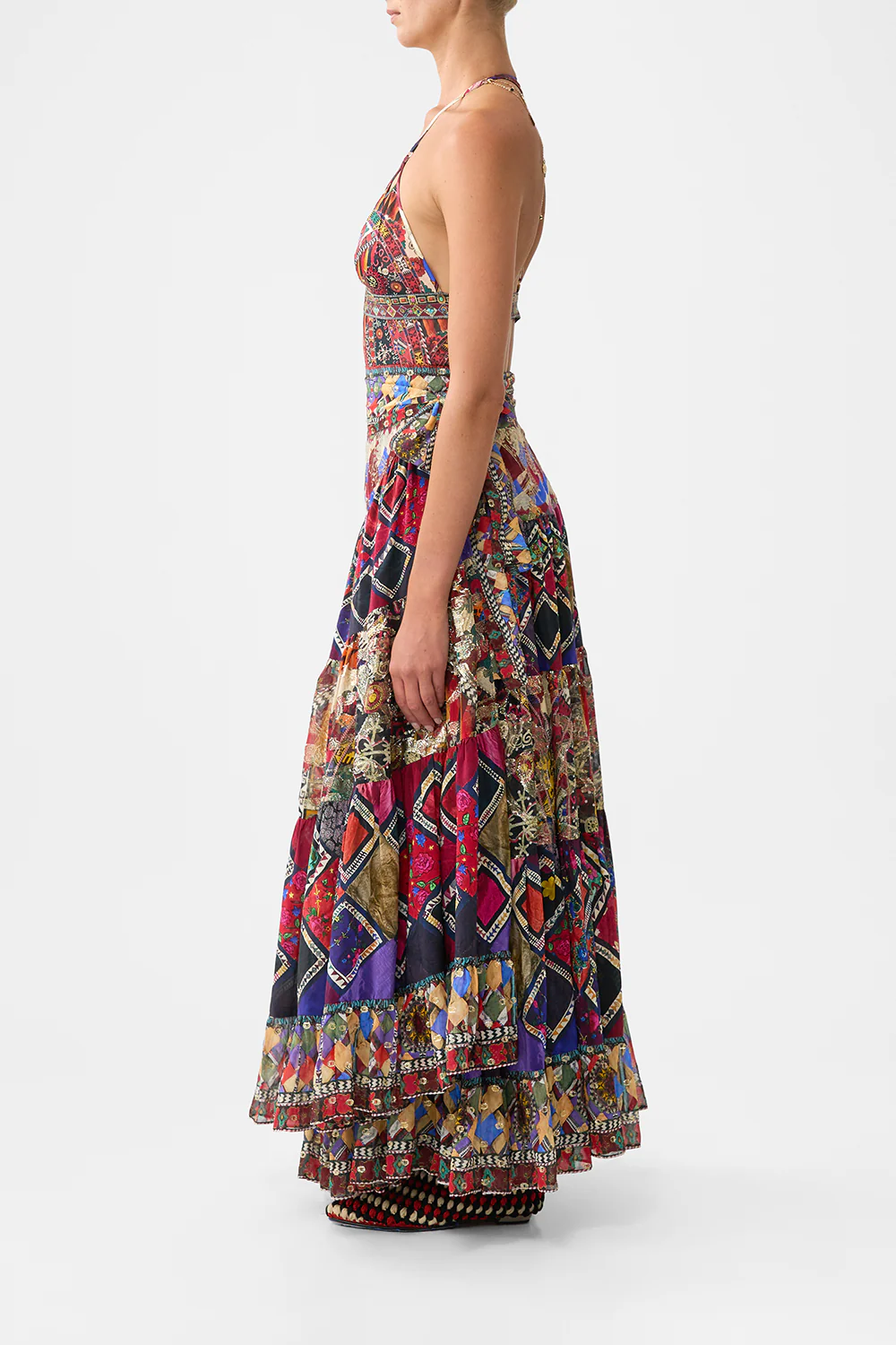 WRAP SKIRT WITH GATHERED PANELS PATCHWORK ALCHEMY - Image 4