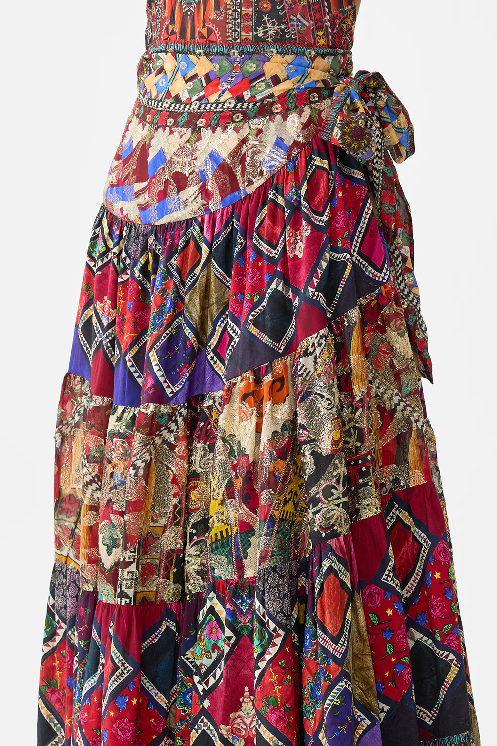 WRAP SKIRT WITH GATHERED PANELS PATCHWORK ALCHEMY - Image 5