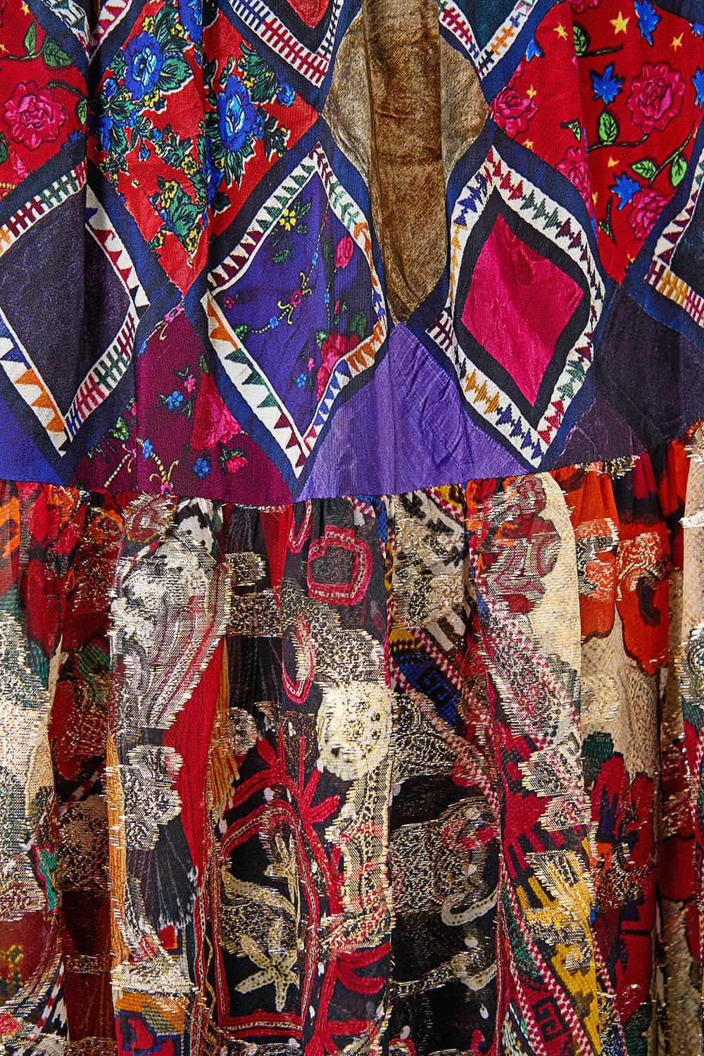 WRAP SKIRT WITH GATHERED PANELS PATCHWORK ALCHEMY - Image 7