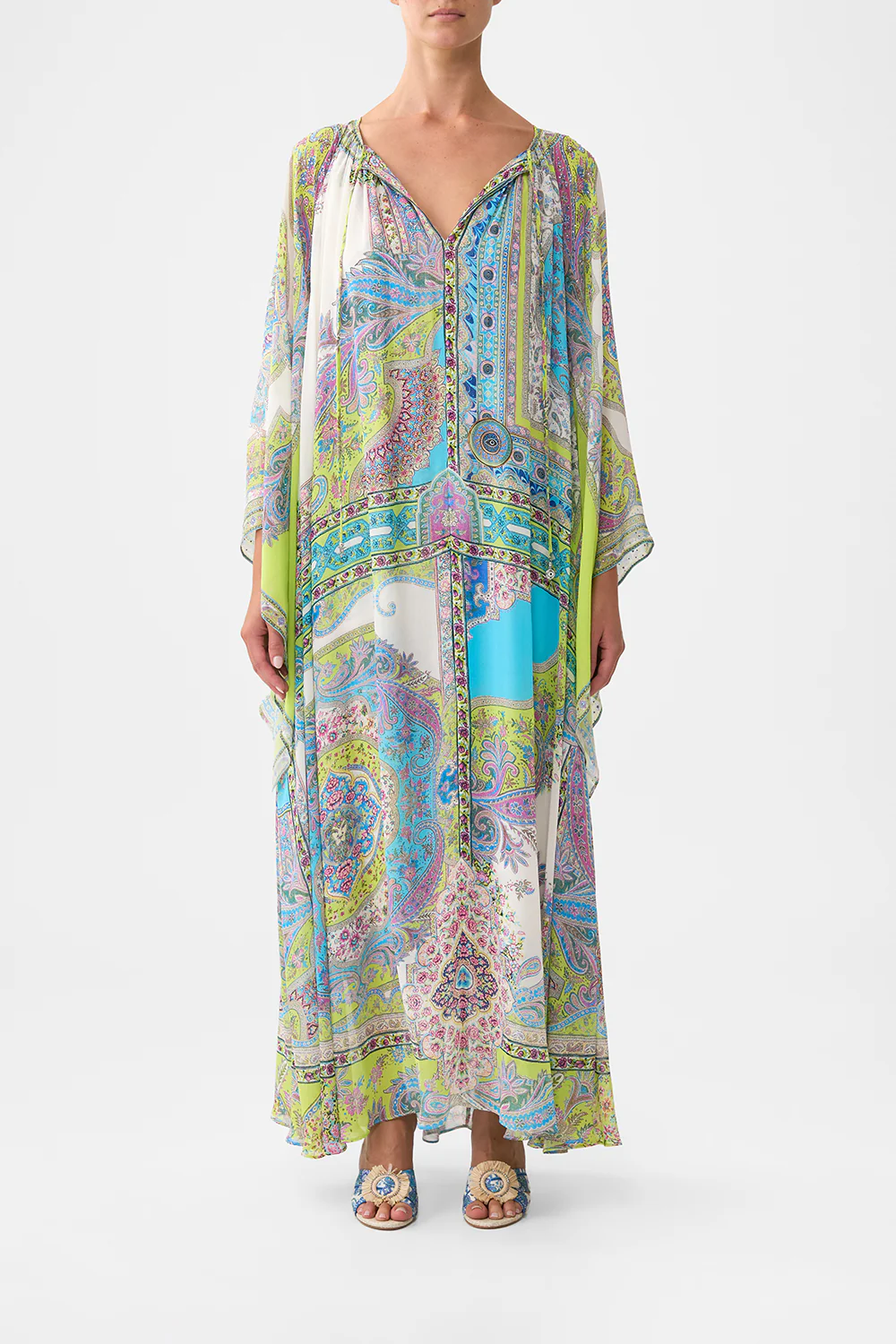 LONG DRESS WITH HANDKERCHIEF SLEEVE MAGIC CARPET RIDE