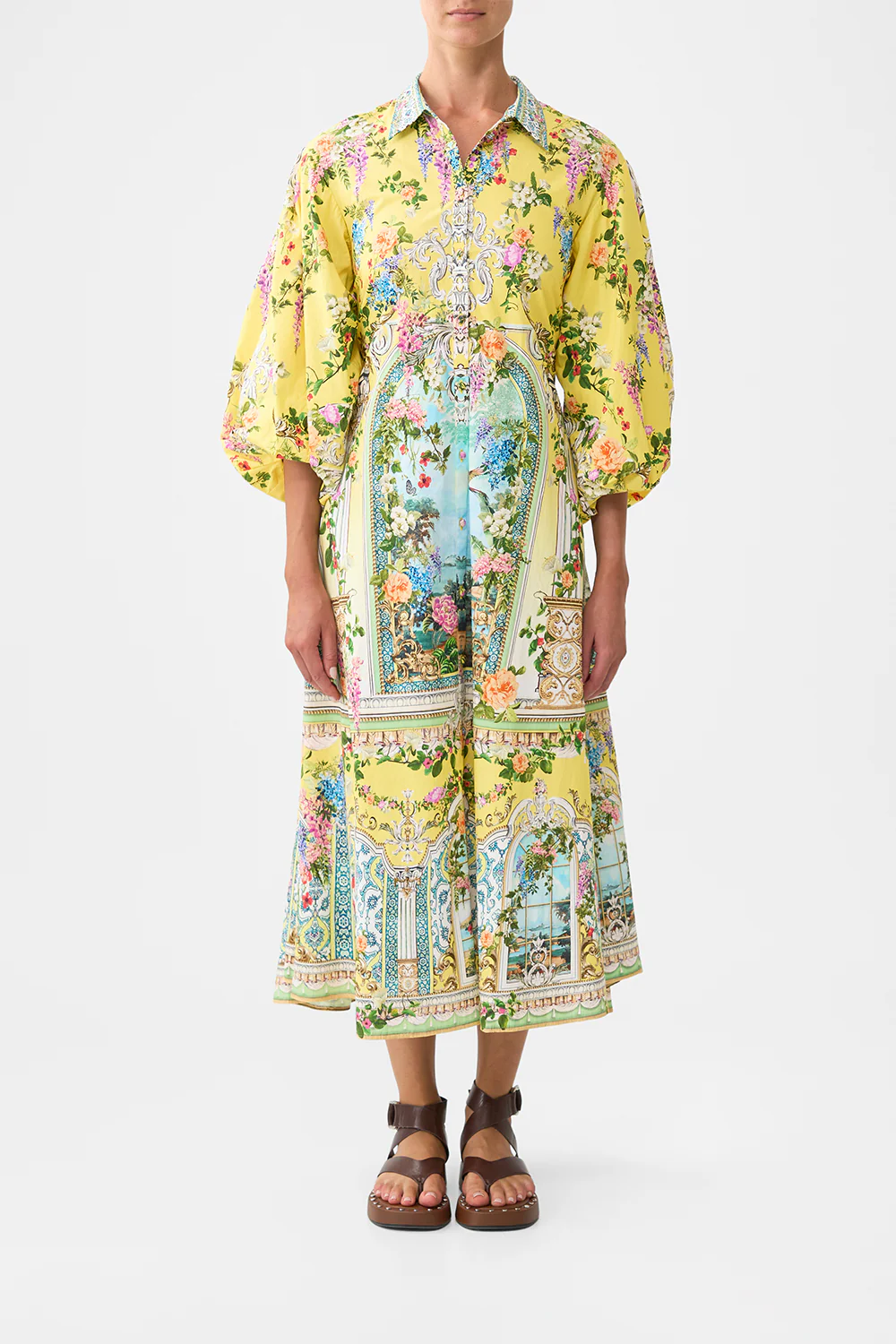 WAIST TIE SHIRT DRESS WITH BUBBLE SLEEVE TALES OF TOPKAPI PALACE - Image 7