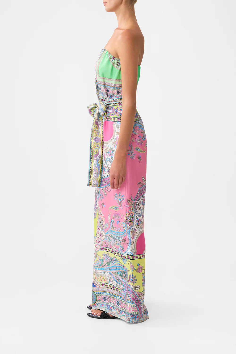 TIE WAIST STRAPLESS JUMPSUIT MAGIC CARPET RIDE - Image 4