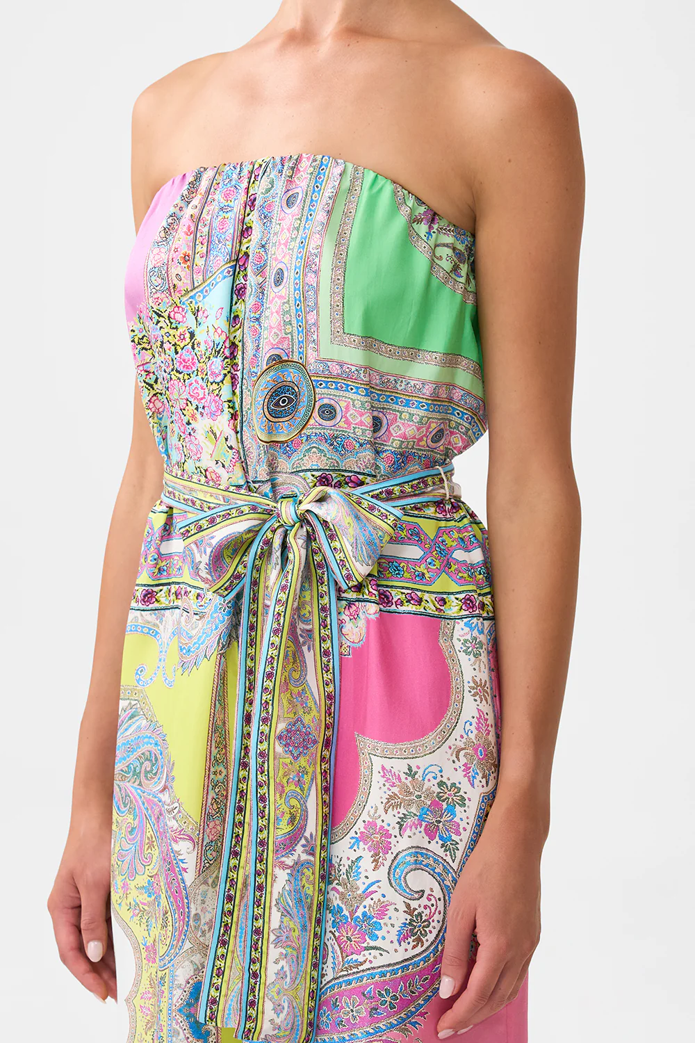 TIE WAIST STRAPLESS JUMPSUIT MAGIC CARPET RIDE - Image 5
