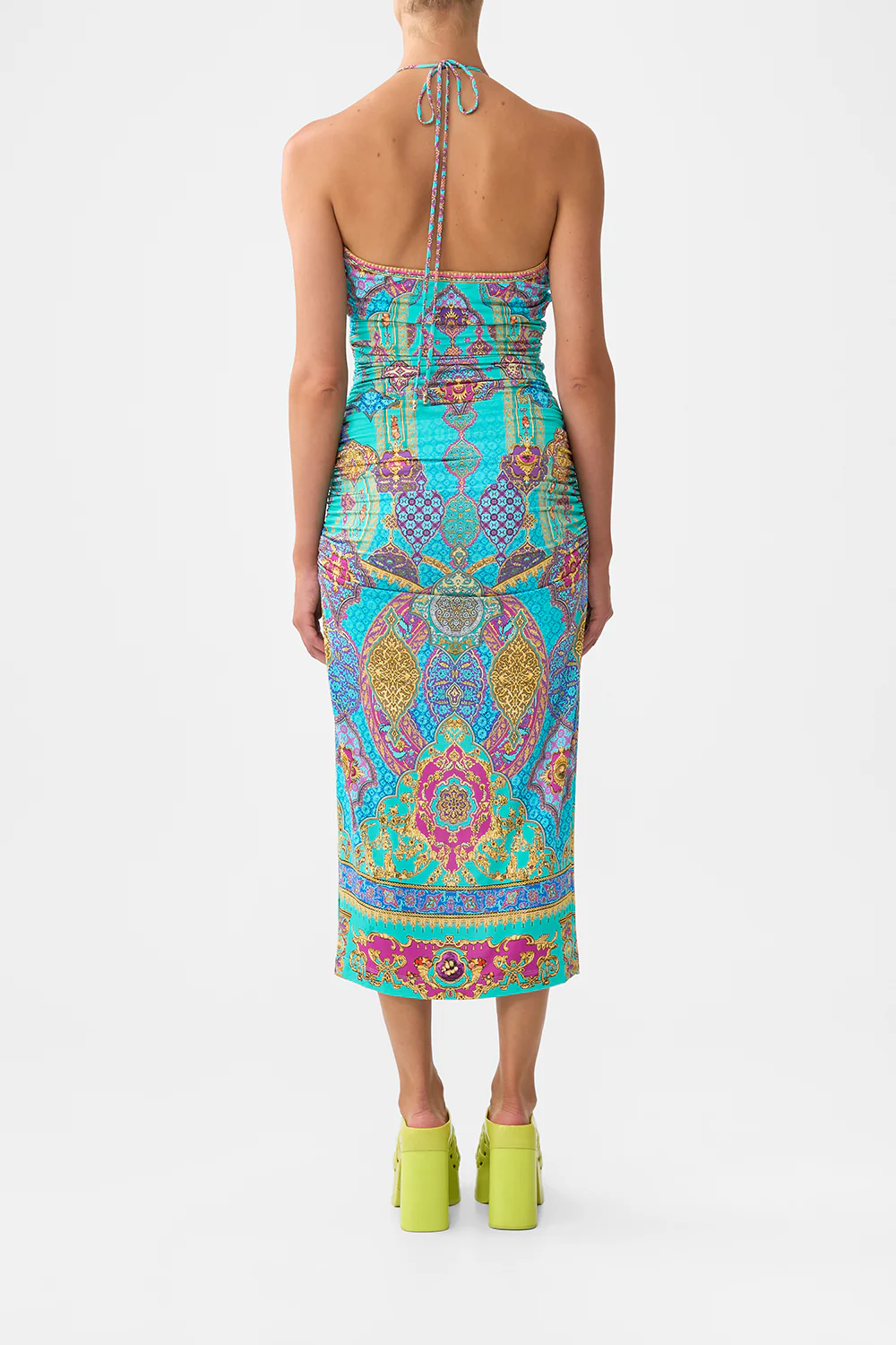 CUT OUT SLEEVELESS JERSEY HALTER NECK DRESS THE CONCUBINES CORRIDOR - Image 2