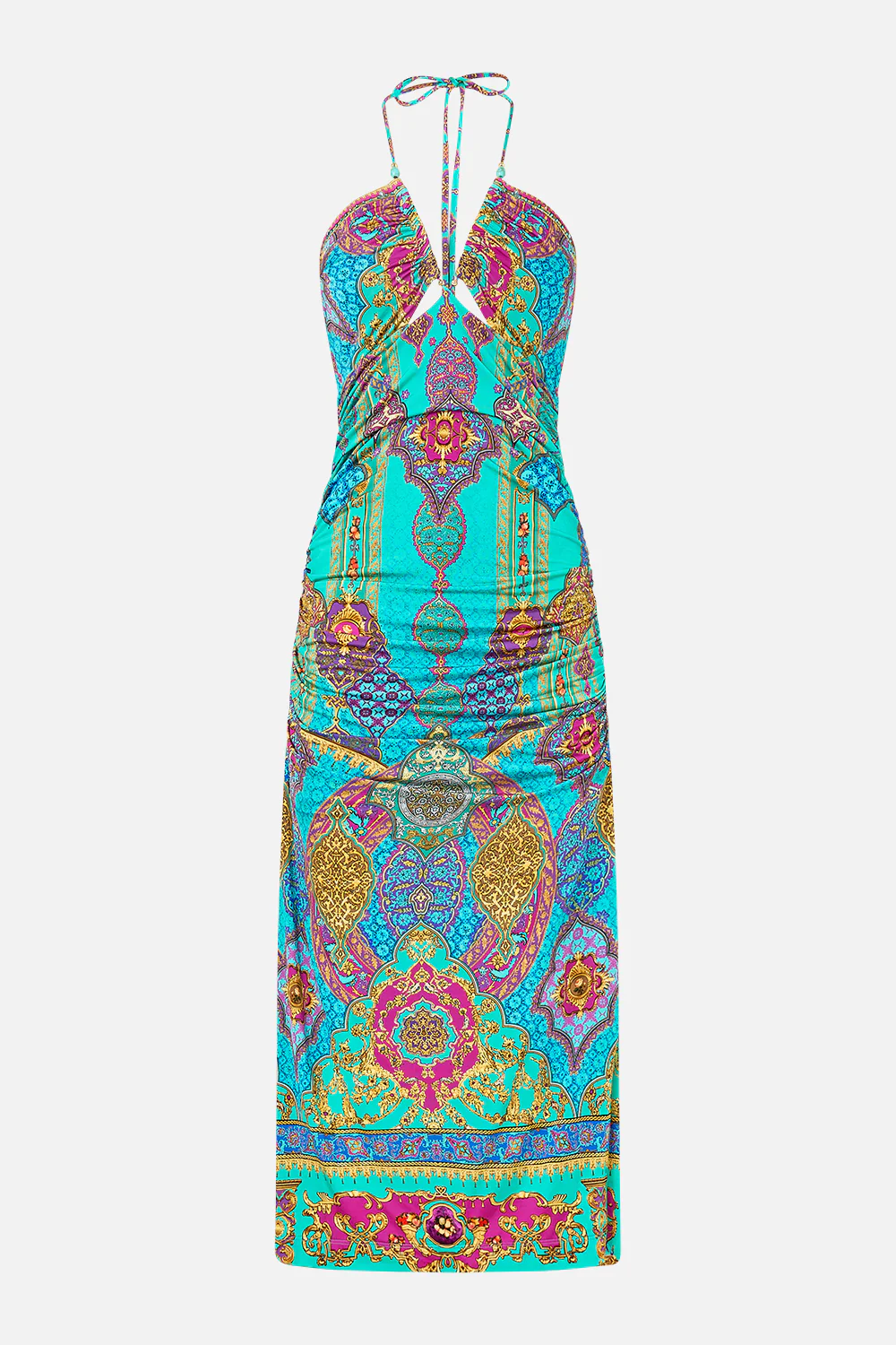 CUT OUT SLEEVELESS JERSEY HALTER NECK DRESS THE CONCUBINES CORRIDOR - Image 3