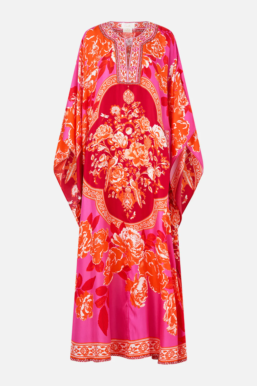 V NECK KAFTAN WITH FRONT WELT POCKETS TILES OF TÜRKIYE - Image 3