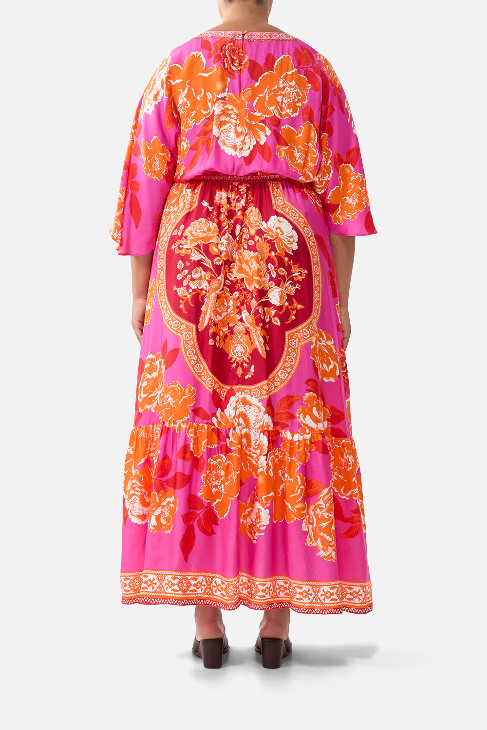 WAISTED DRESS WITH HEM RUFFLE TILES OF TÜRKIYE - Image 10